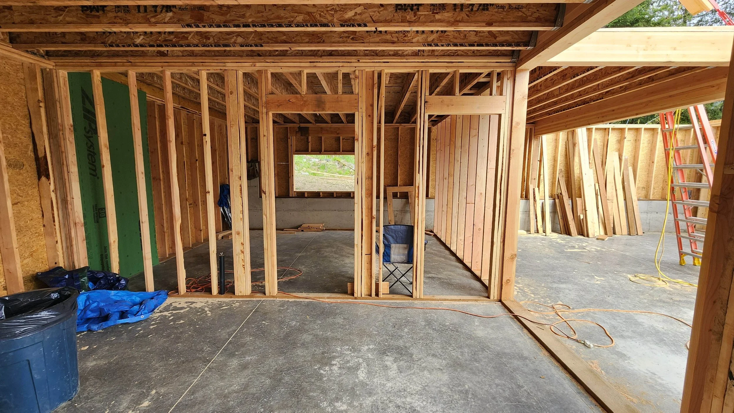 Basement framing in a new house build