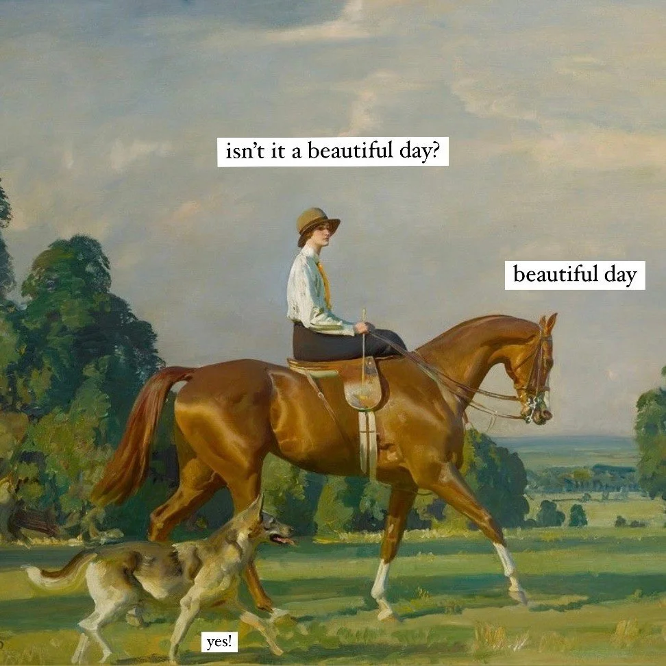 all in agreement.

portrait of miss ruth brady on bugle call by sir alfred james munnings