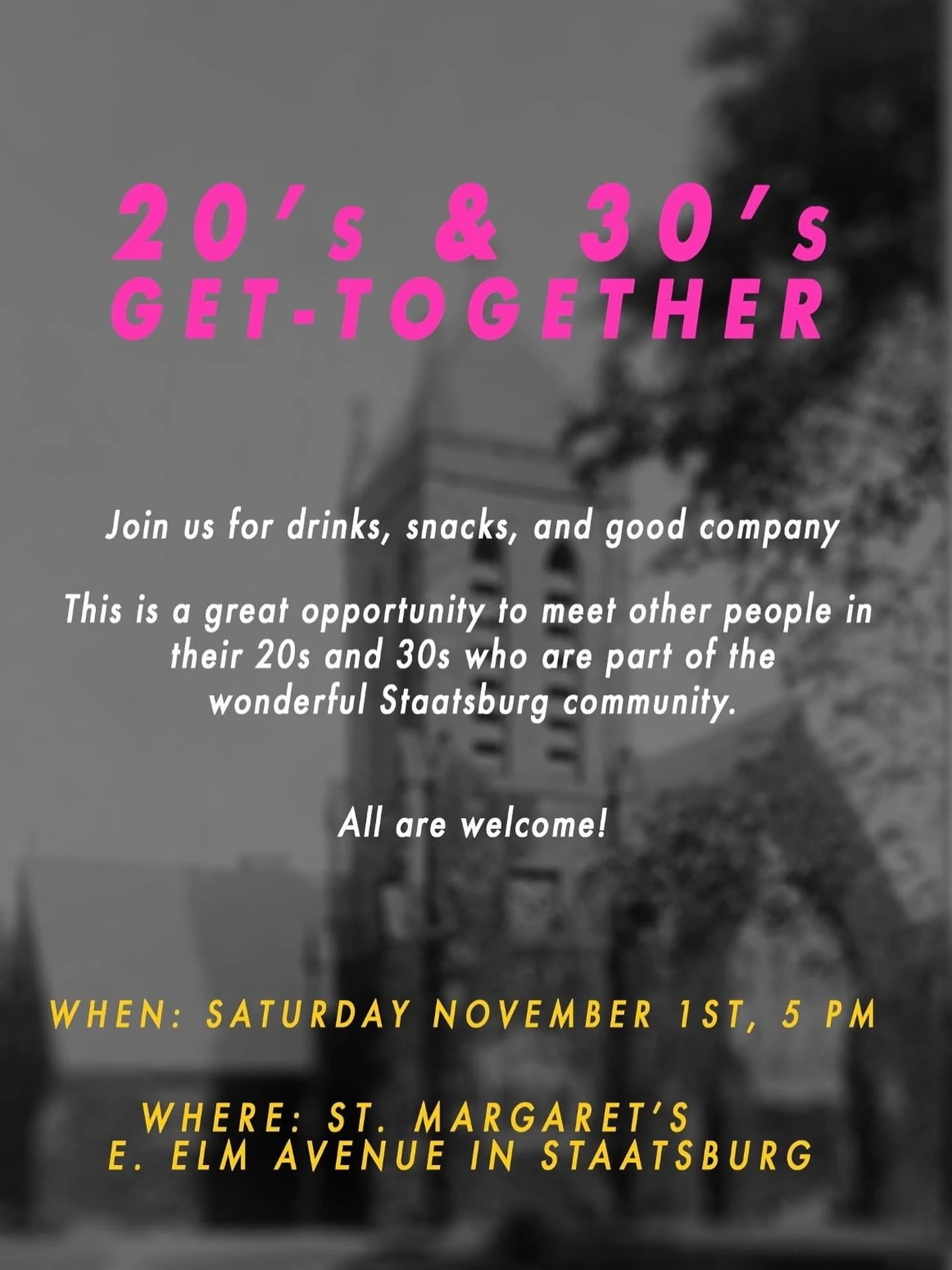 We are happy to be hosting this 20/30 meet and greet! Please share with your family and friends who might like to come. #staatsburg #20/30meetandgreet