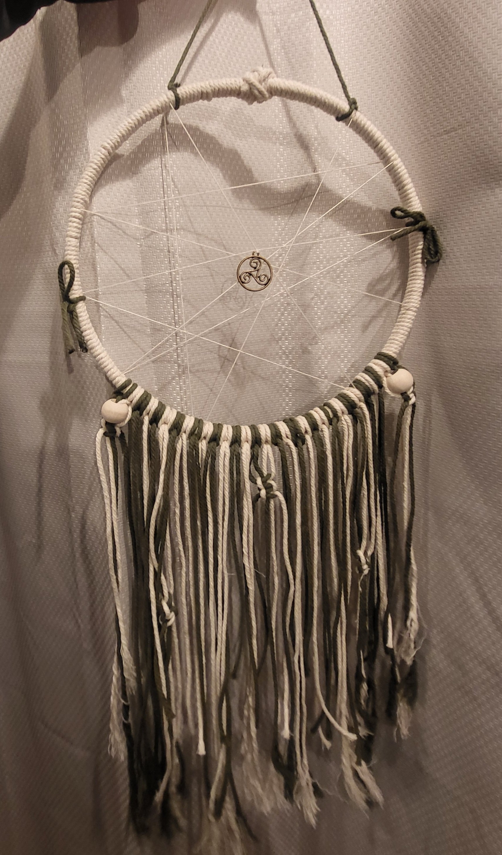 Green and White Dreamcatcher