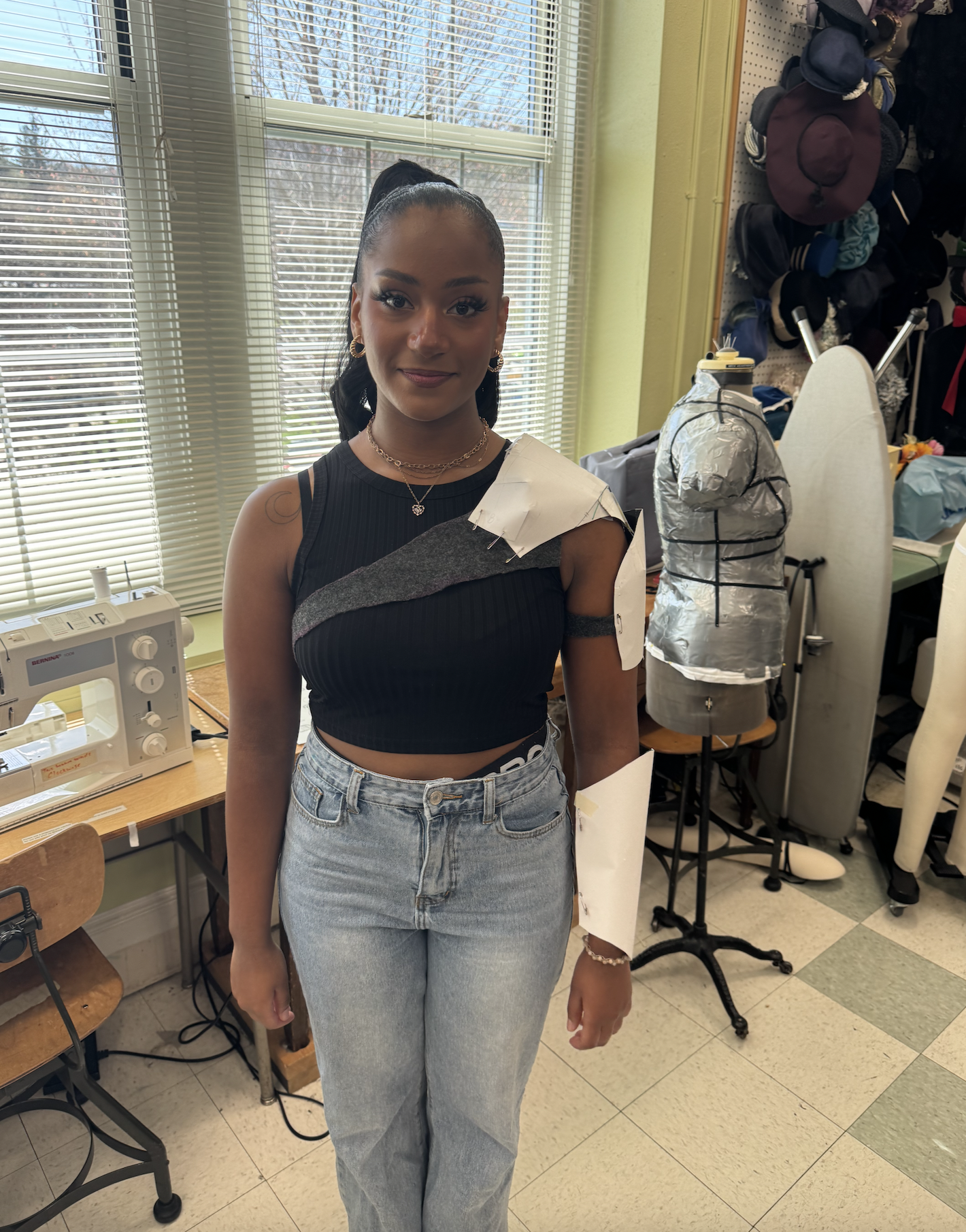 Front fitting photo with mockup.