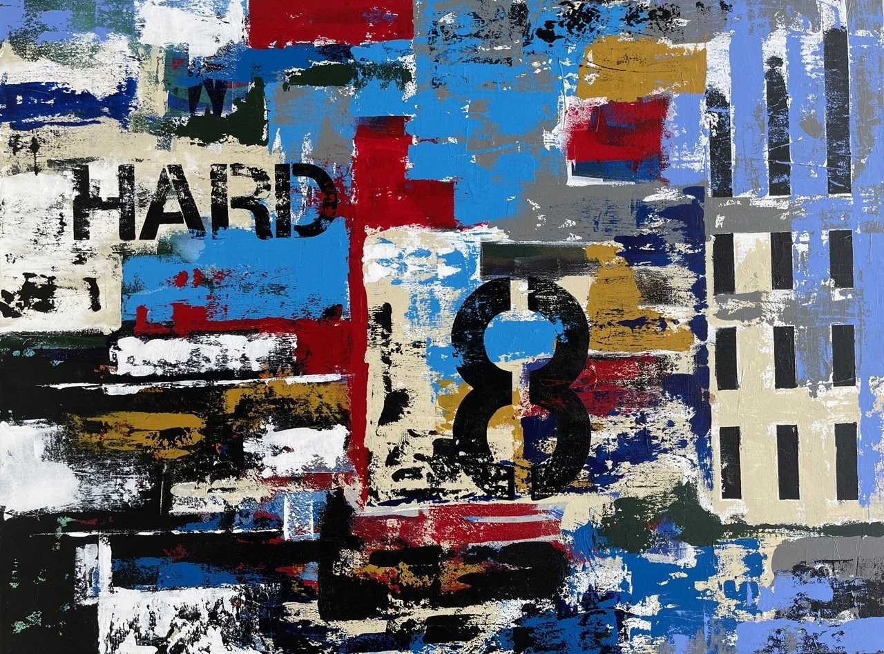 Hard 8, 2023
Acrylic, Roll of the Dice on canvas
48" x 36"