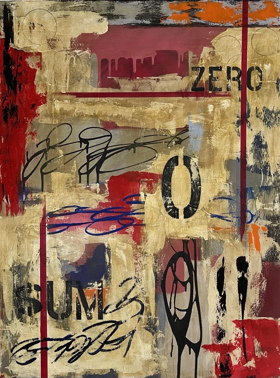 Zero Sum, 2024
Acrylic, Late Stage Capitalism on canvas
48" x 36"