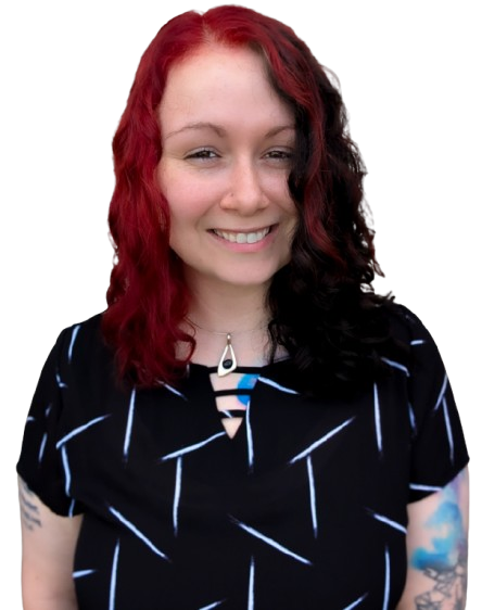 A portrait of Shayna Dunn, an affirming therapist in Kansas specializing in OCD and ADHD for neurodivergent and LGBTQIA+ clients.