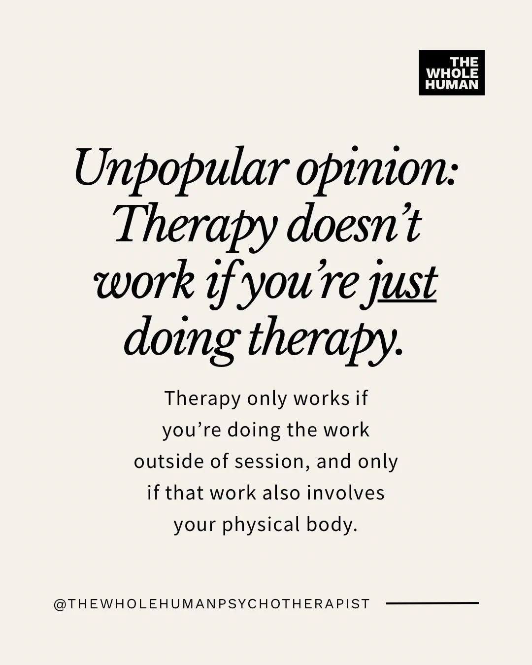Therapy is more than &ldquo;just talking&rdquo;. Therapy is action planning. That action takes time to build into your life. 

Our practice approaches the therapy process by slowly building awareness, tools, and habits towards change in all parts of 