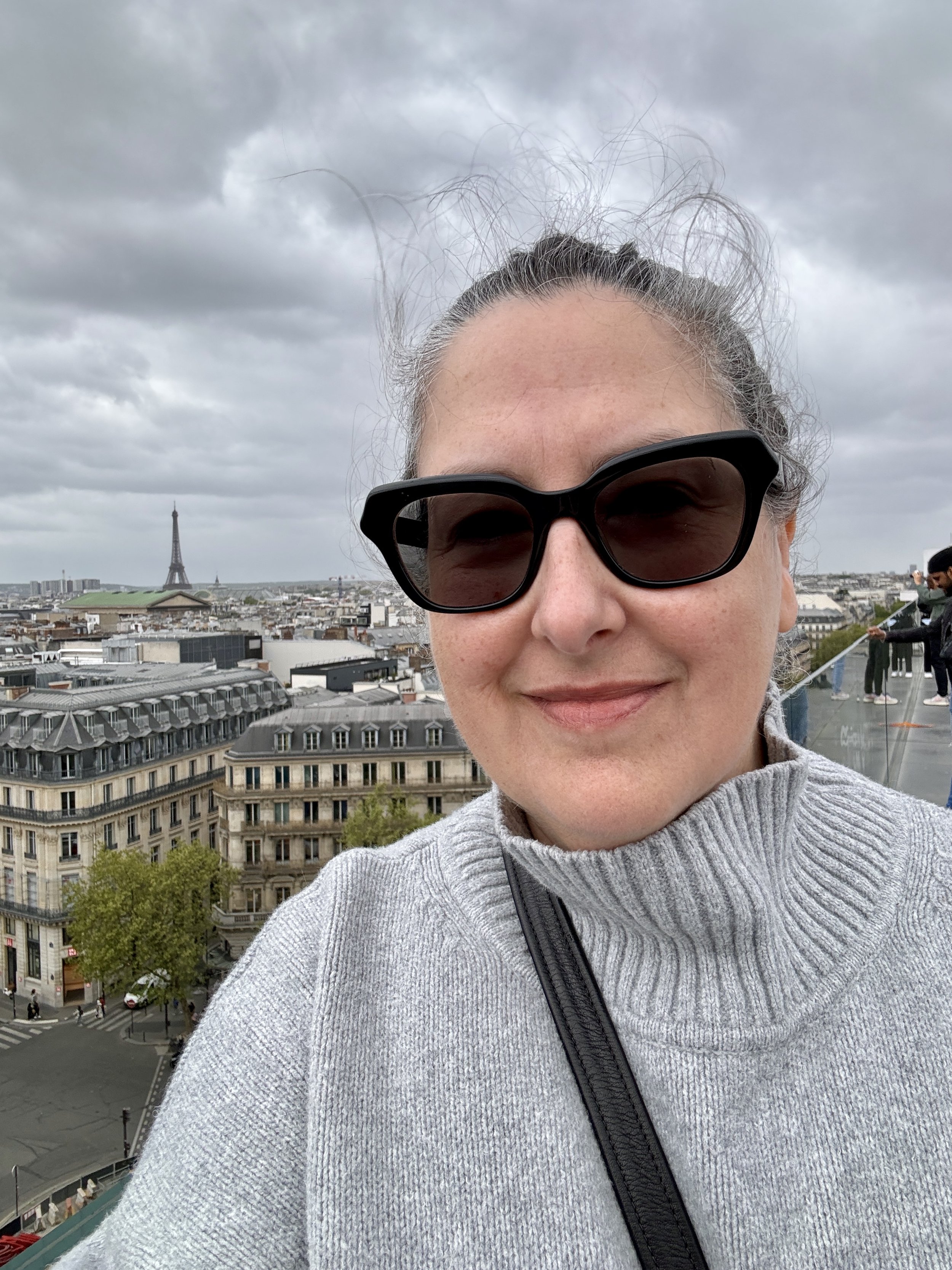 Melanie with Eiffel Tower