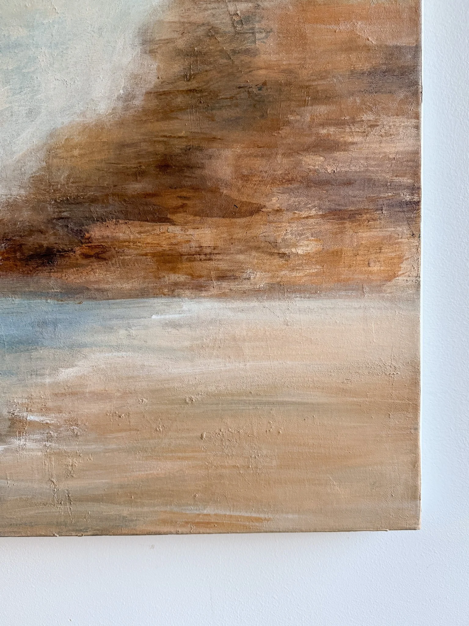 Detail of Where I Find Myself highlighting weathered texture and soft tonal transitions