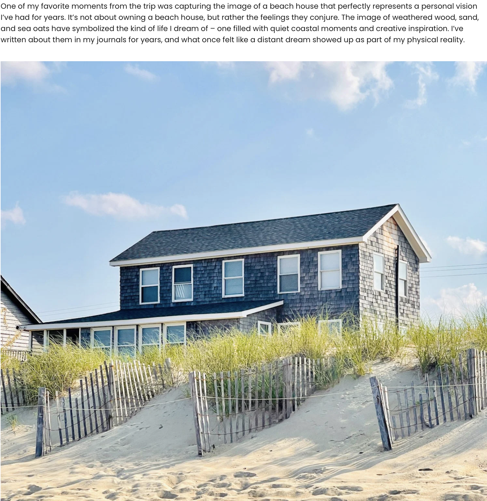 Image of a beach house in Outer Banks, North Carolina.