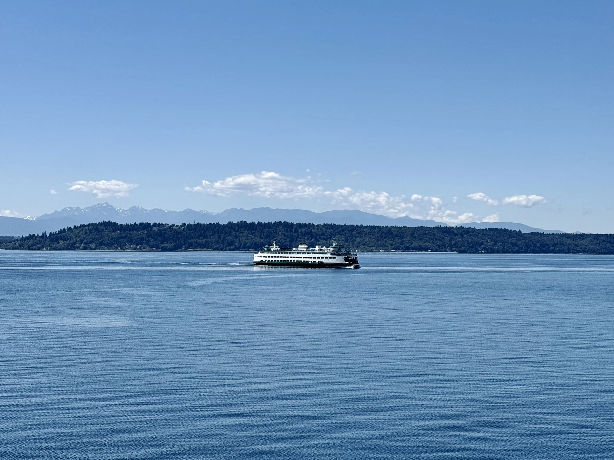 Edmonds to Kingston ferry route, Washington State Ferry. June 2026. Photograph by Seattle artist Melanie Biehle.