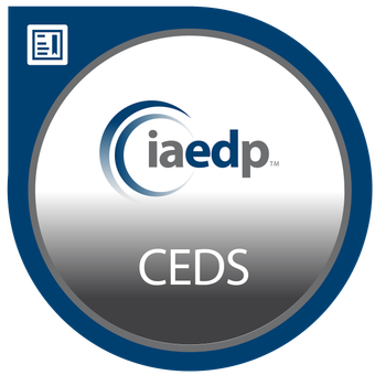 IAEDP logo with CEDS text on a circular badge