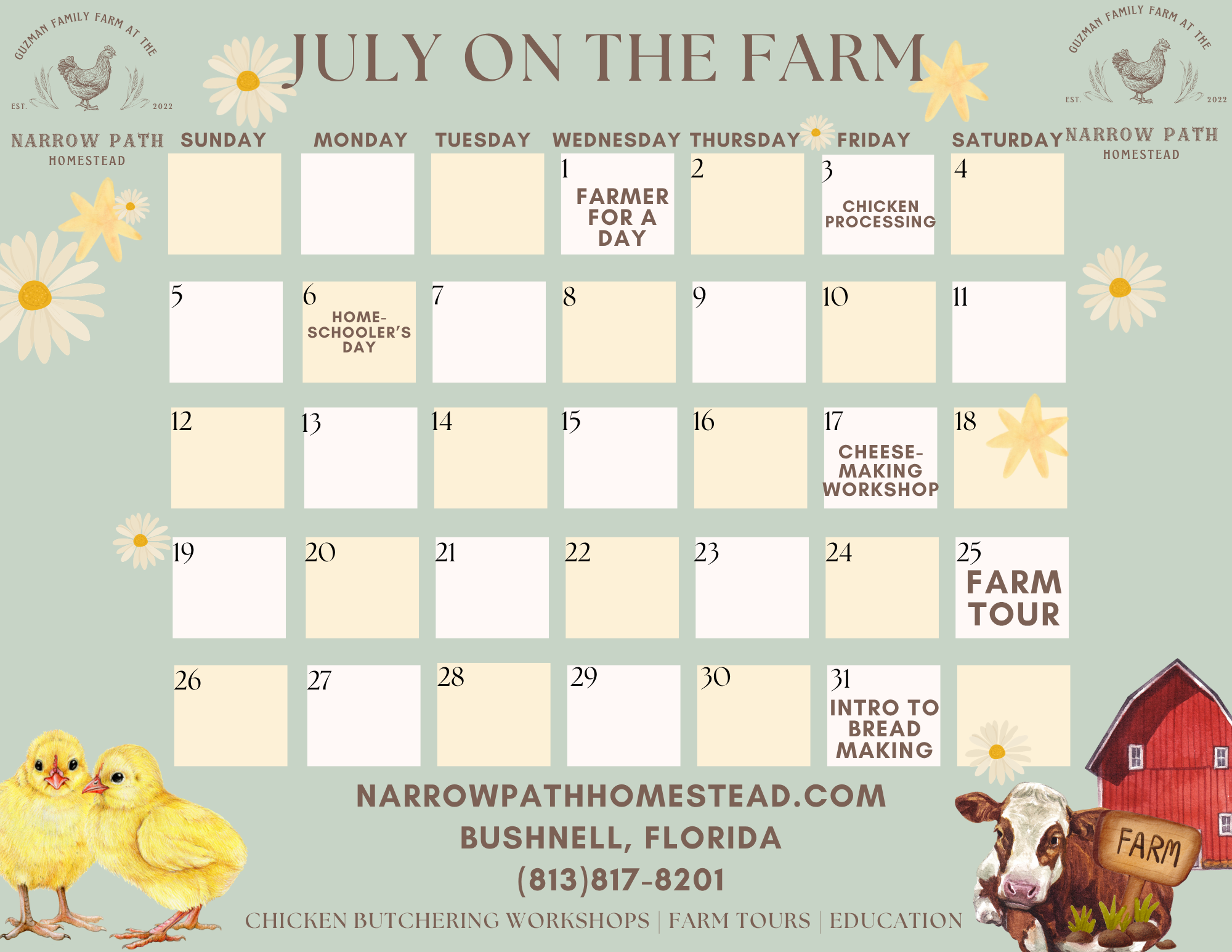 July Farm Calendar