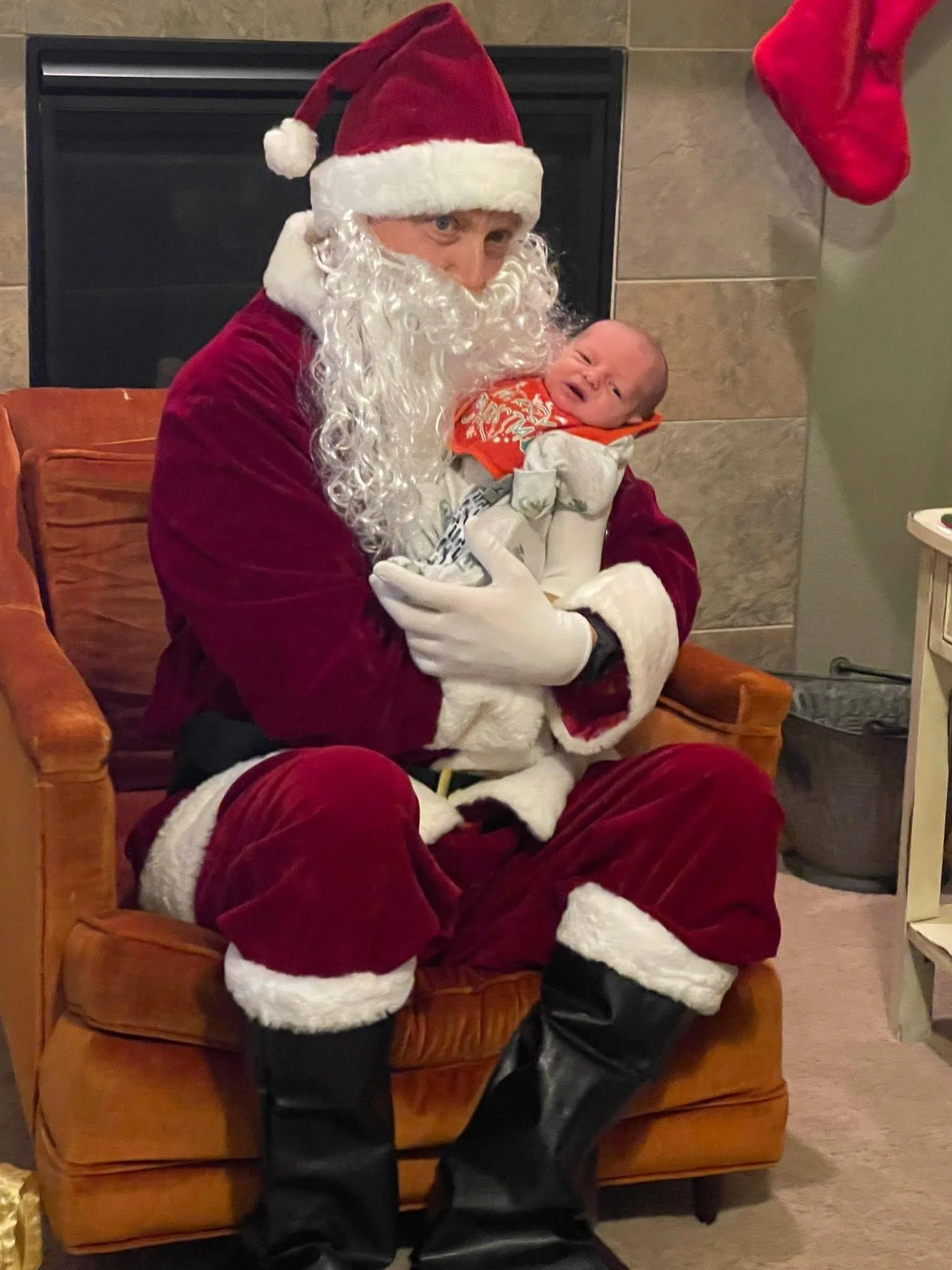 Santa showed up for Carter.