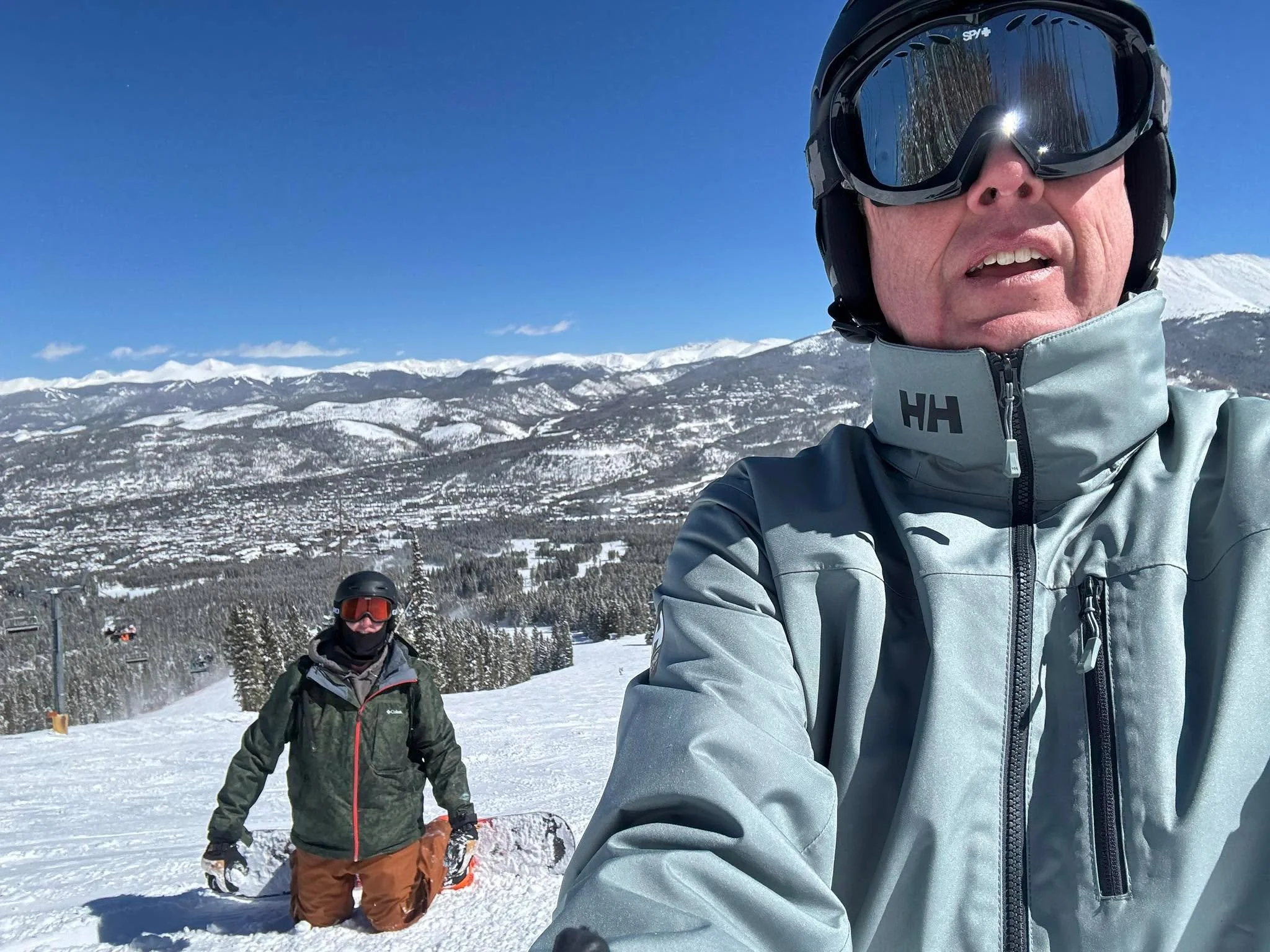 Finally, the snow is good. Skiing with Nathan and Collin.