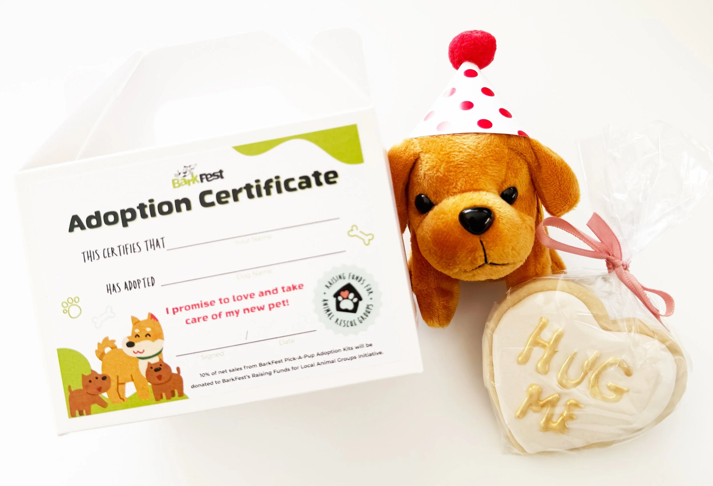 GOLDEN RETRIEVER BarkFest PICK-A-PUP Adoption Kit + Cookie