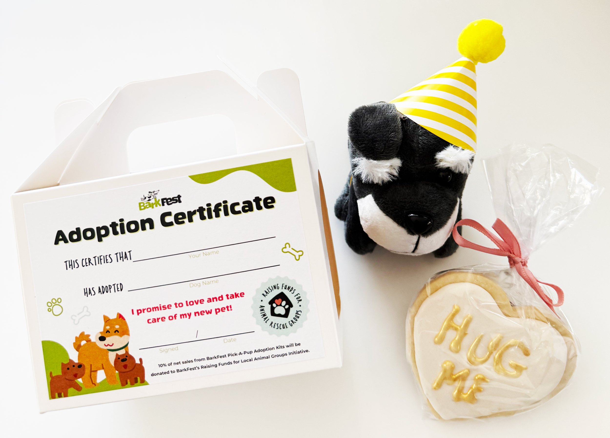 SCHNAUZER BarkFest PICK-A-PUP Adoption Kit + Cookie