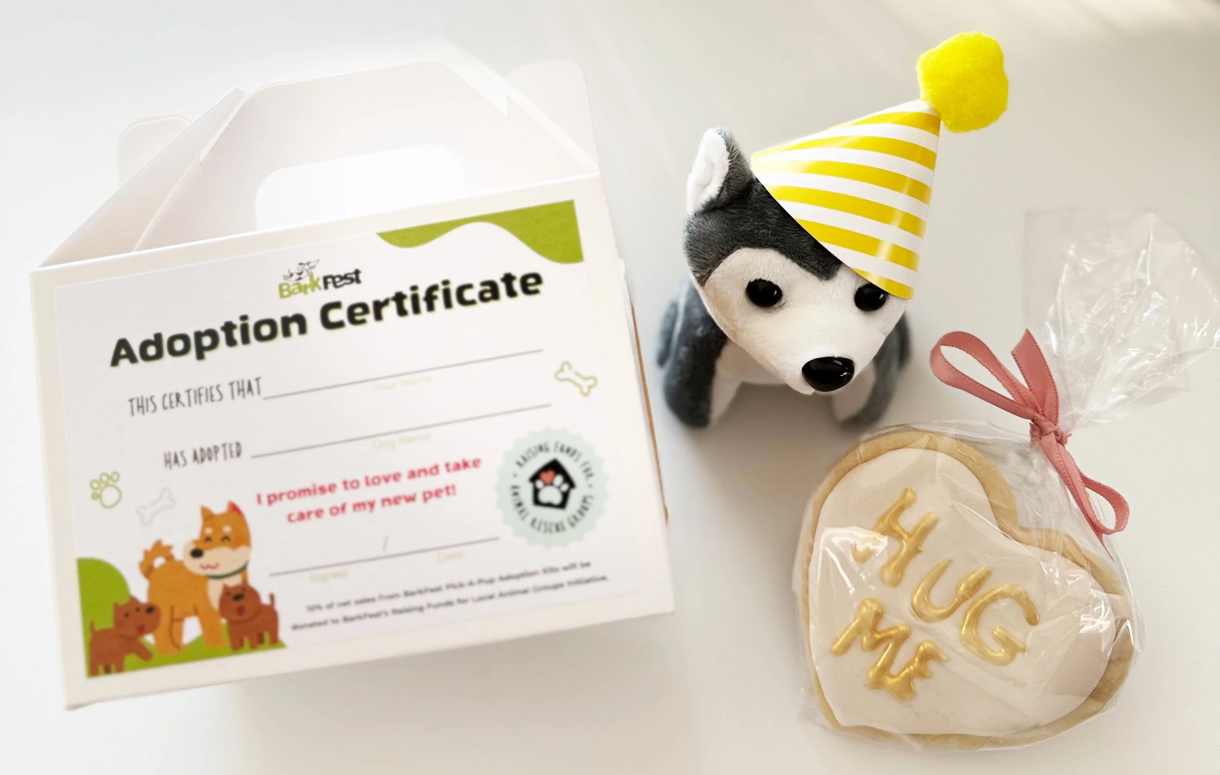 HUSKY BarkFest PICK-A-PUP Adoption Kit + Cookie