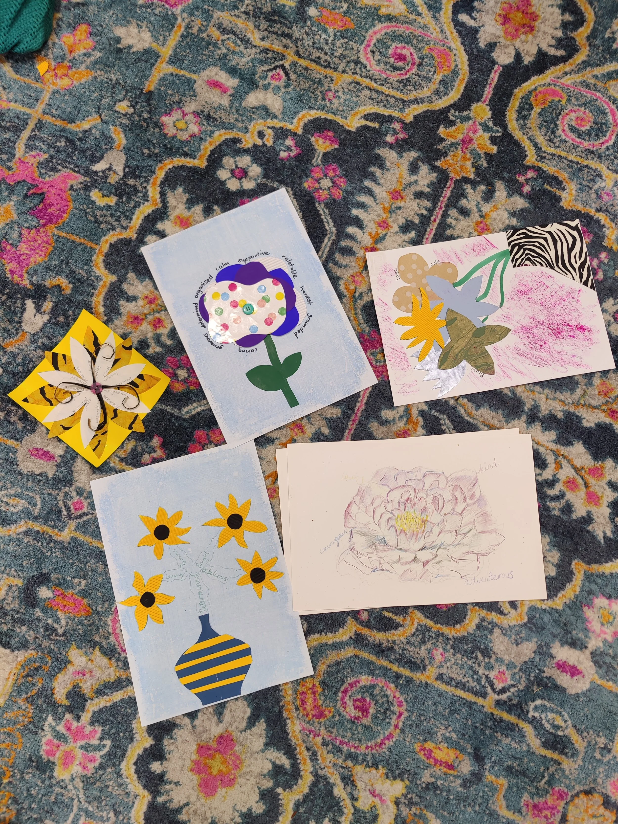 flower therapy art example womens circle 4