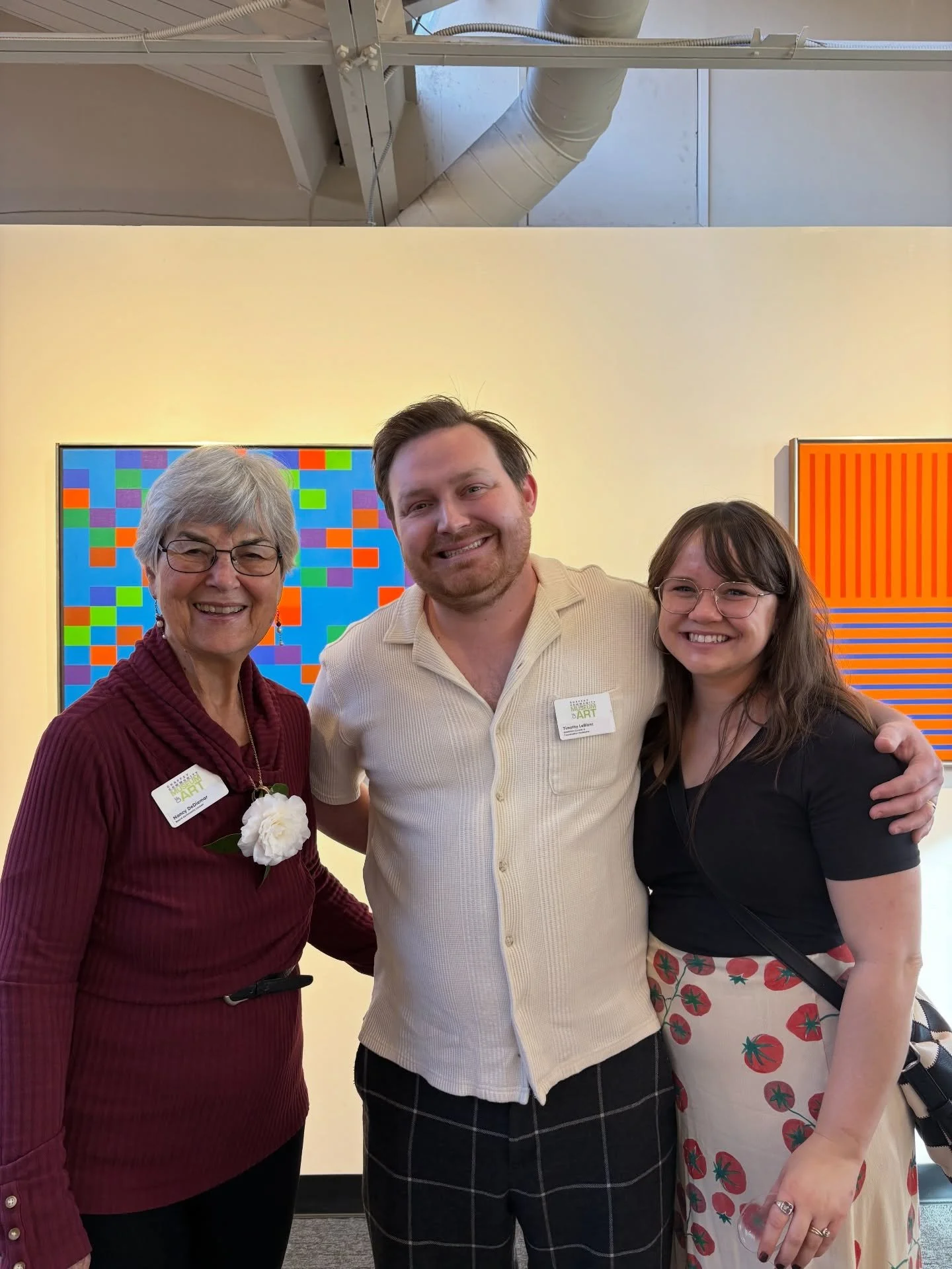 We were all smiles this past Sunday for our exhibition, The Hard Edge Genius of Karl Benjamin. 

With a closing reception filled with refreshments, celebration, and an impressive moderated Conversation featuring Beth Benjamin, Wendy Slatkin, and Timo