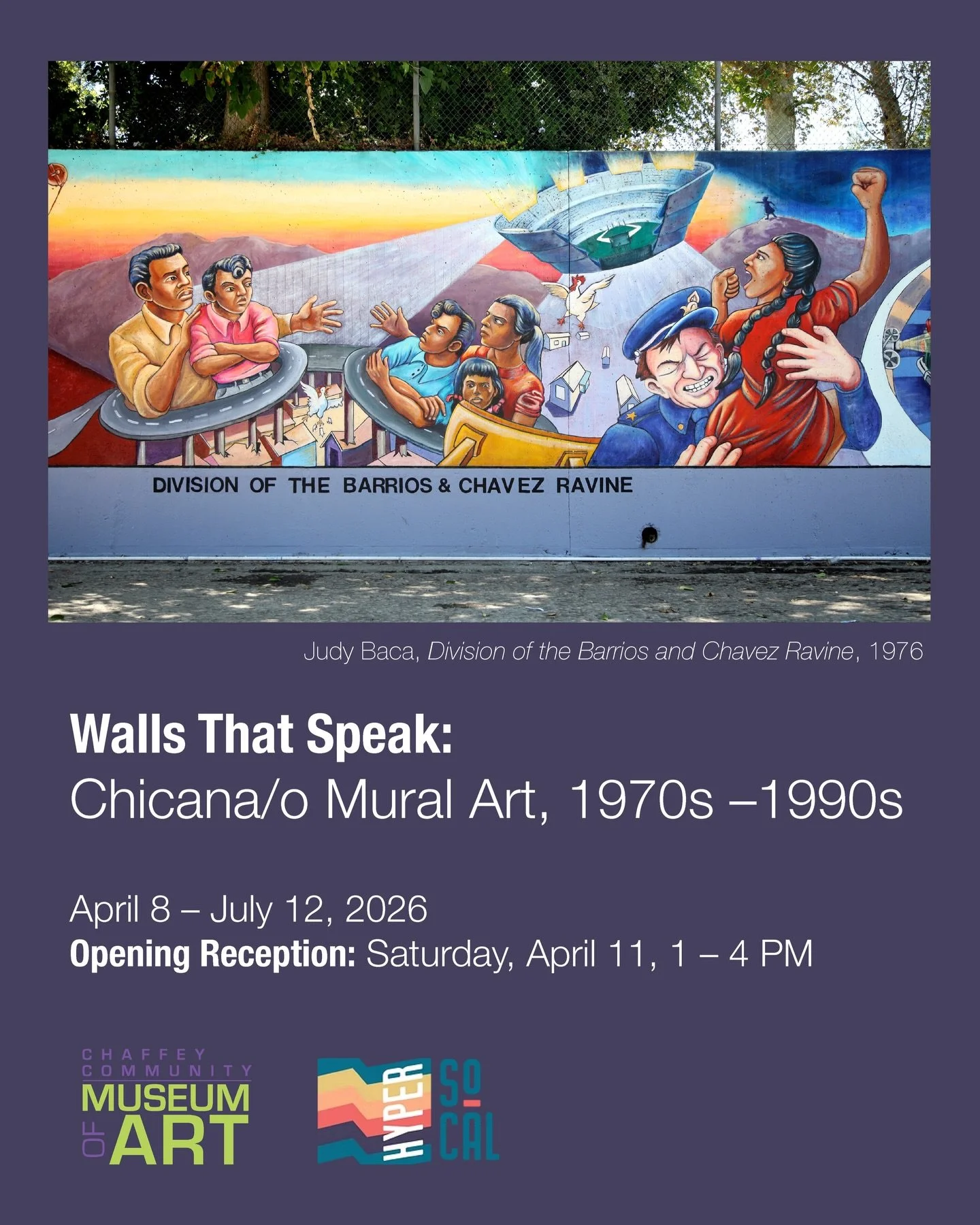 Walls that Speak: Chicana/o Mural Art, 1970&rsquo;s-1990s

The Chicano Mural Movement created by an immensely talented group of Chicana and Chicano artists is an essential chapter in the history of contemporary art in Southern California.&nbsp; Well-