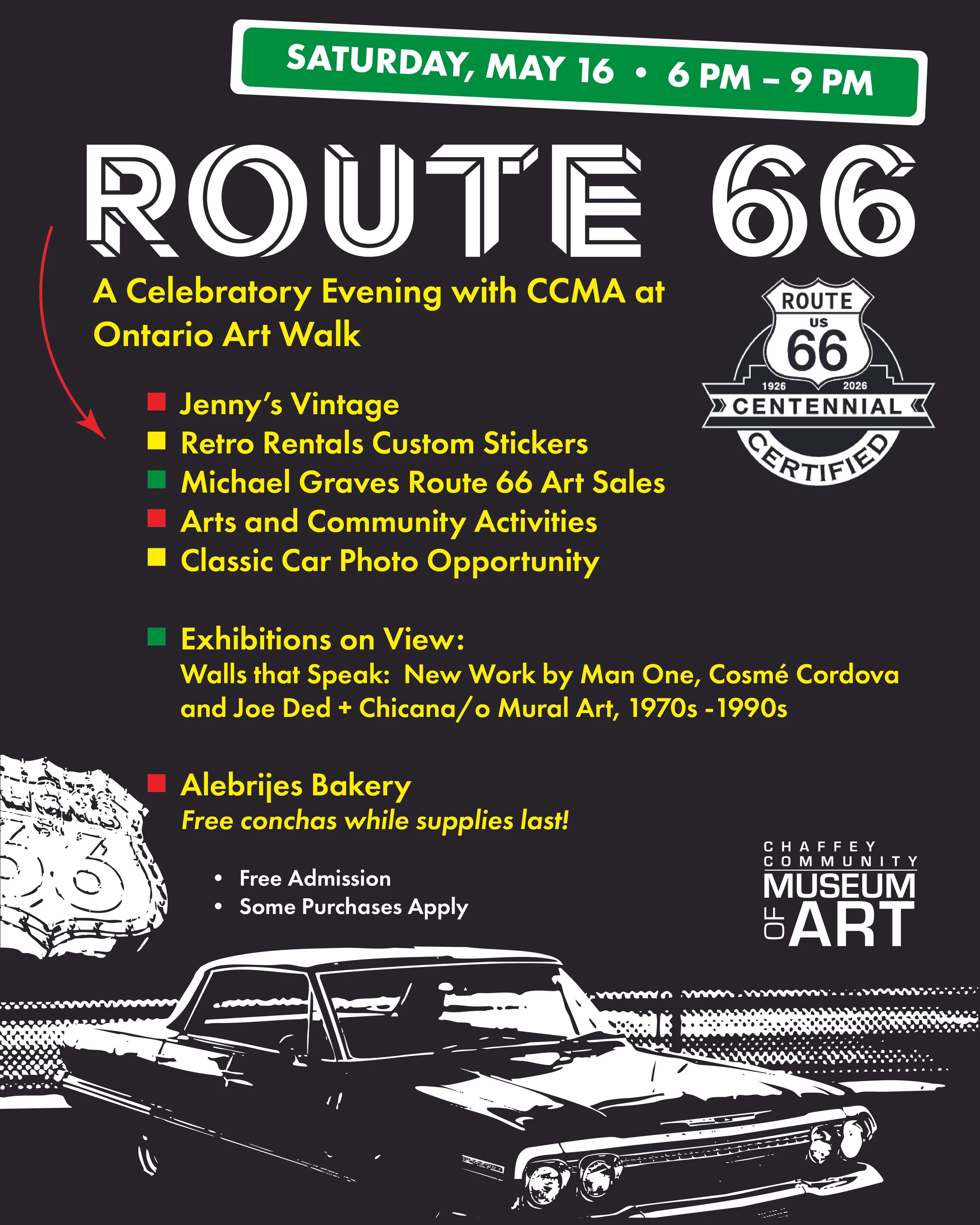 Ontario Art Walk - Route 66: A Celebratory Evening