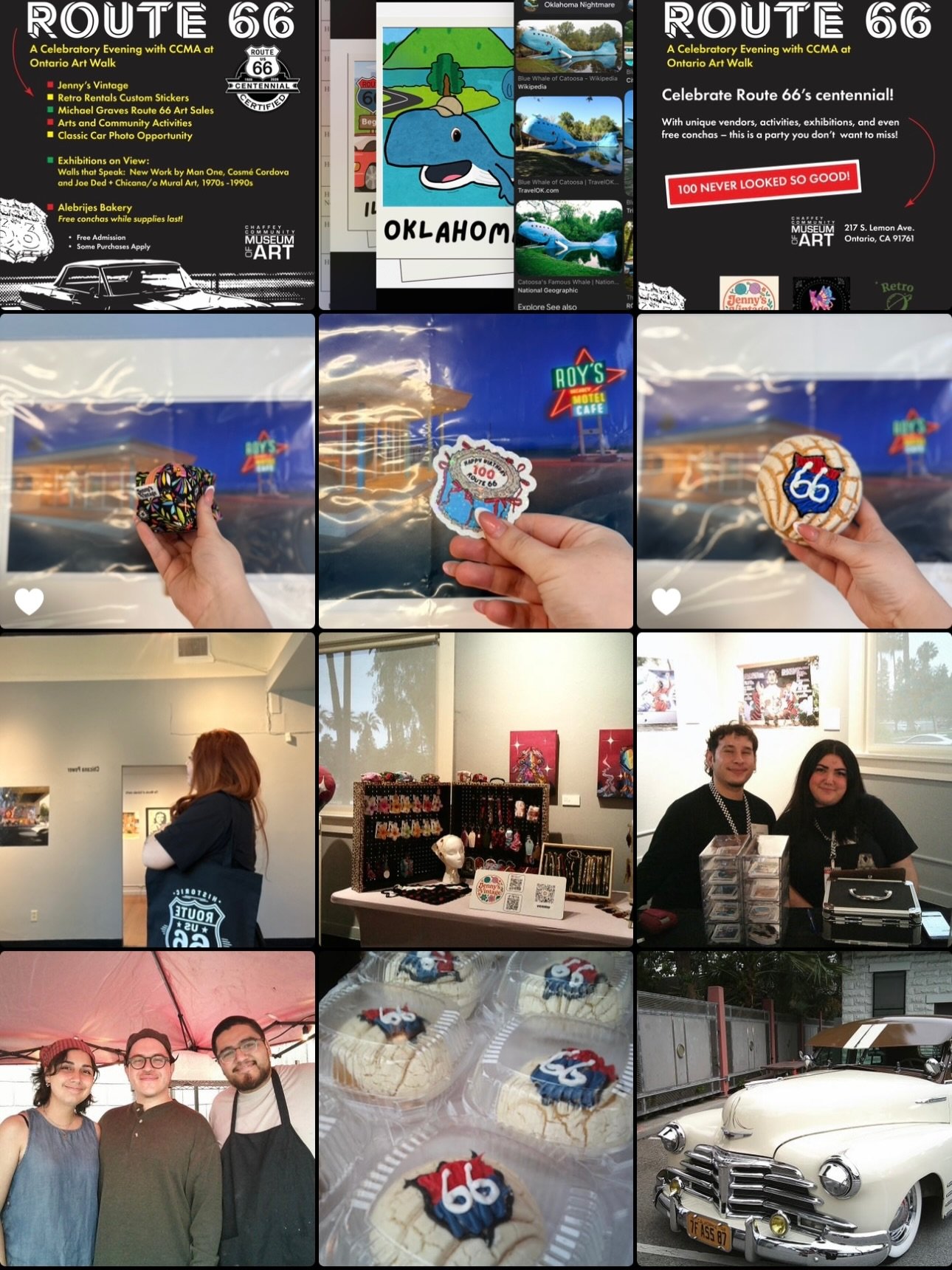 POV: You are looking at the camera roll of CCMA&rsquo;s Art Walk Coordinator

Thank you all of the lovely visitors, vendors, and volunteers that made our Route 66 celebratory evening truly amazing. We hope all 111, of you, made wonderful memories wit