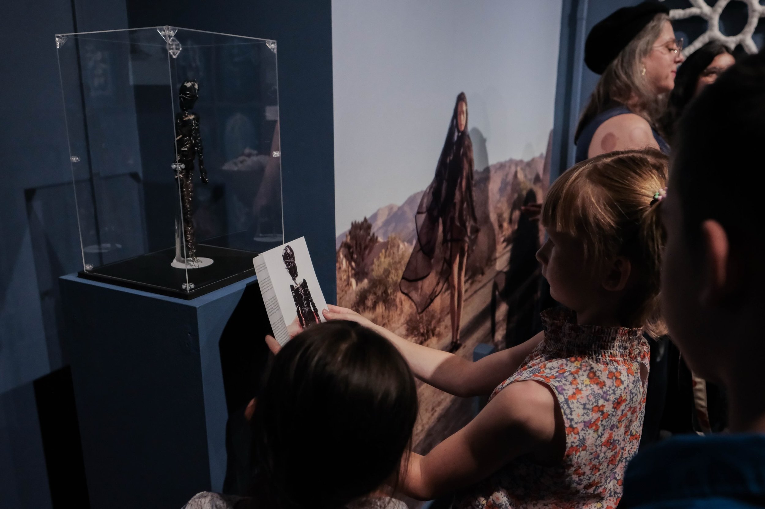 Discover the beautiful textures of &ldquo;Pieces of the Poet&rdquo;, a solo exhibition featuring artifacts, garments, photography, video and so much more by Melanie Walden @8x8designlab . CCMA is open from 12 PM - 4 PM today 🪄 

🧑&zwj;🧒&zwj;🧒 All