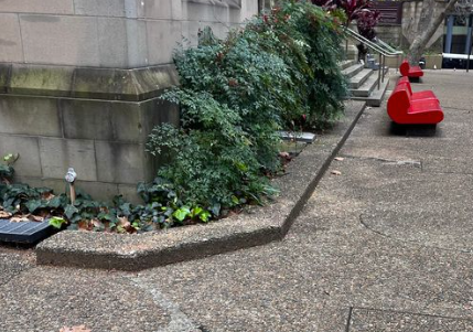 The Kerb/Gutter that inspired the name, as I intended the bench to cantilever over this kerb.