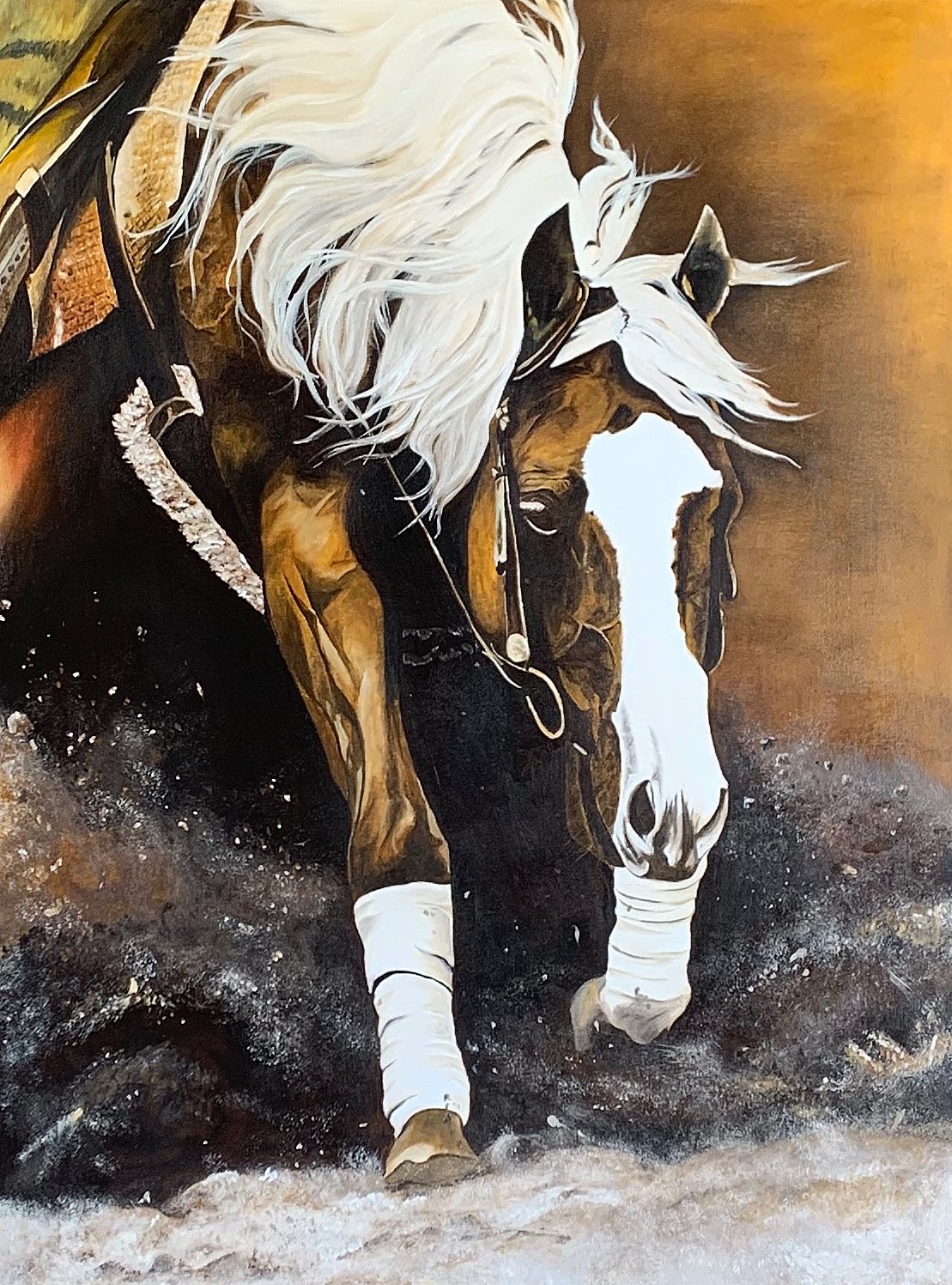 "Sliding" Oil on Canvas