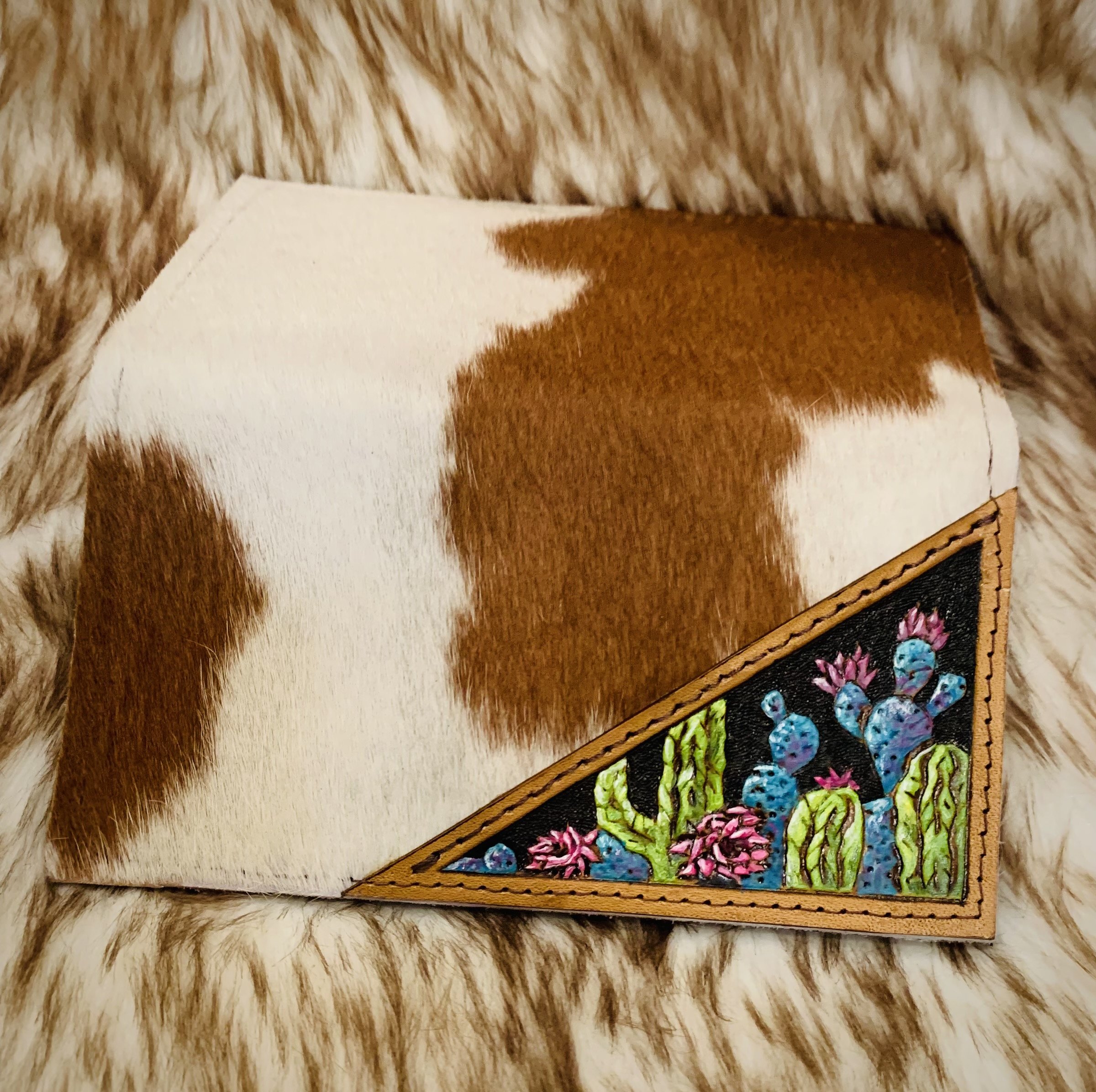 Hand Tooled Checkbook Wallet SOLD
