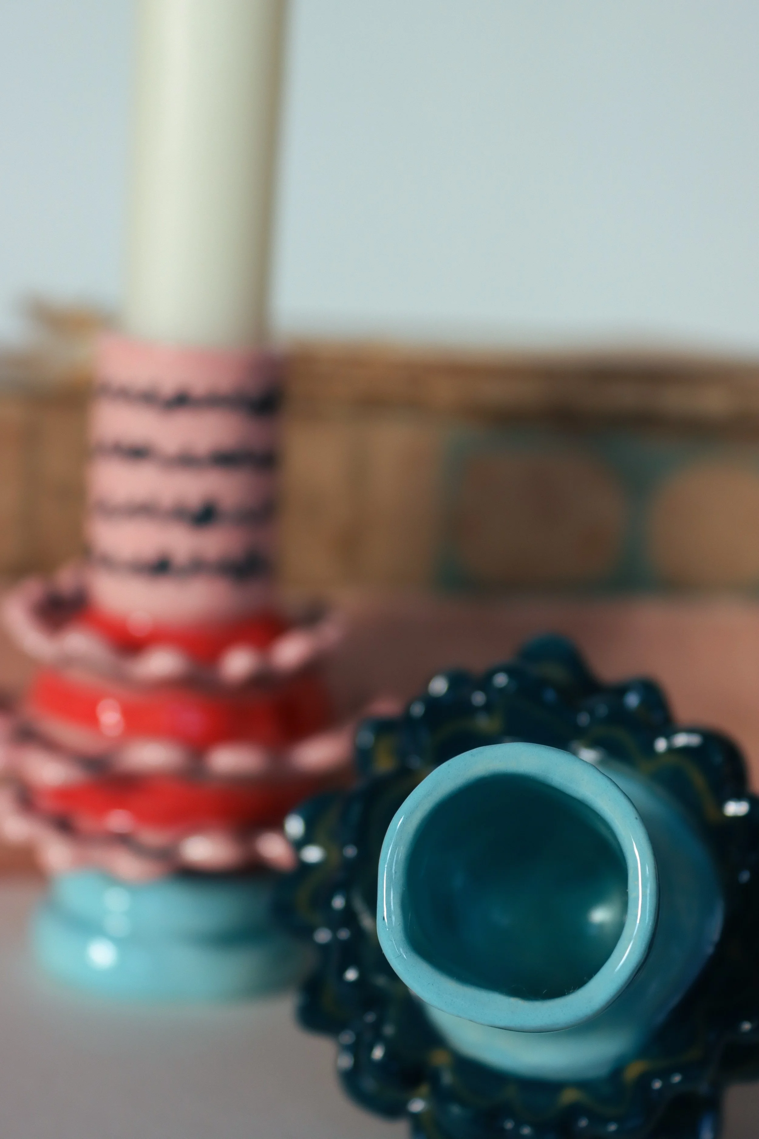 FRILLY BILLY Candlesticks in Blue/Yellow [SINGLE]