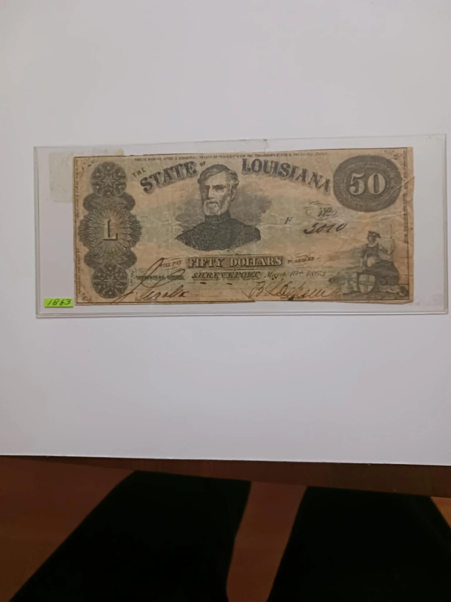 State of Louisiana $50 Note