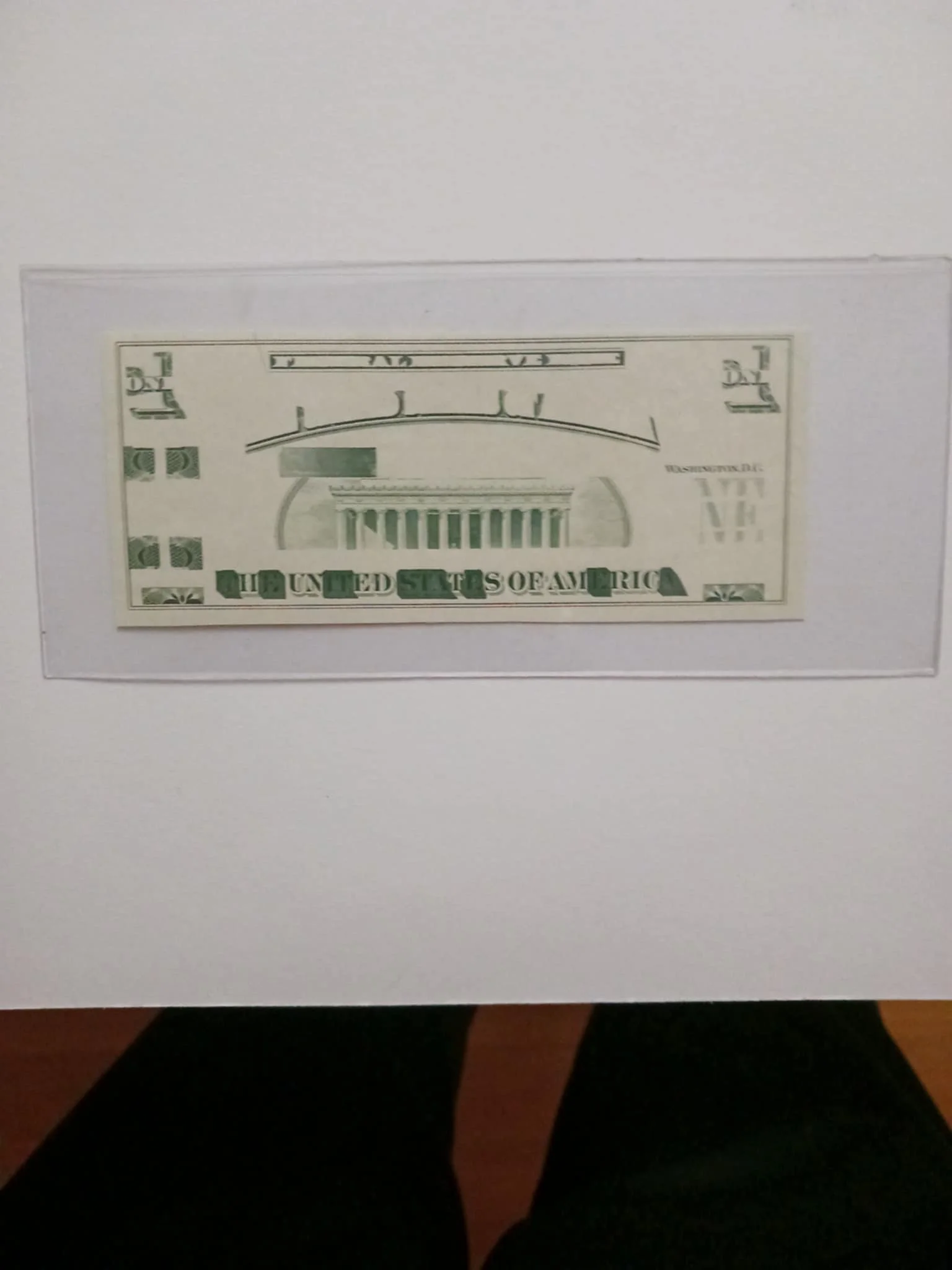 Giori Test Note - Lincoln Memorial - Blank Back