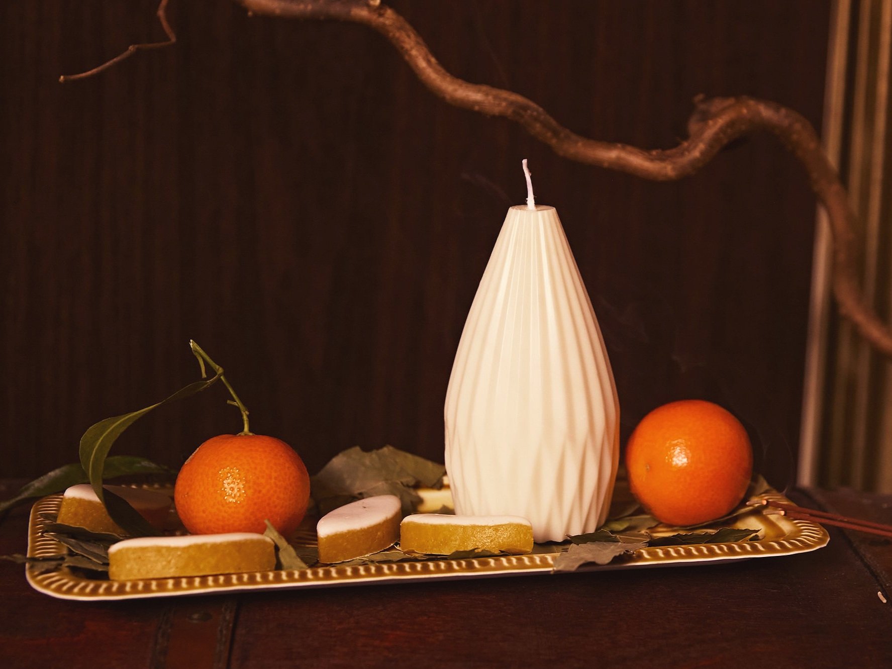 Fruits d'Eden, Lumières de Scriptorium, Bougies Artisanales Parfumées, Faites en France, Essences de Grasses, Emballages Ecoresponsables