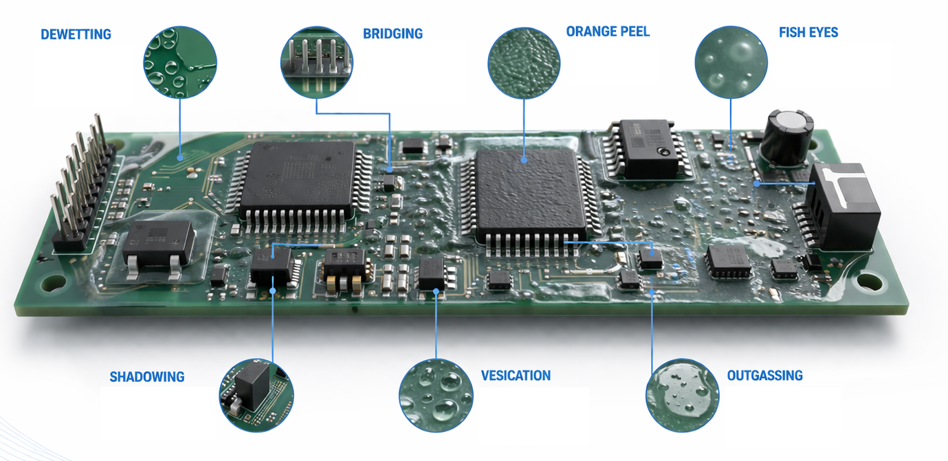 Conformal coating: quando i difetti hanno un nome strano ma è un problema serio