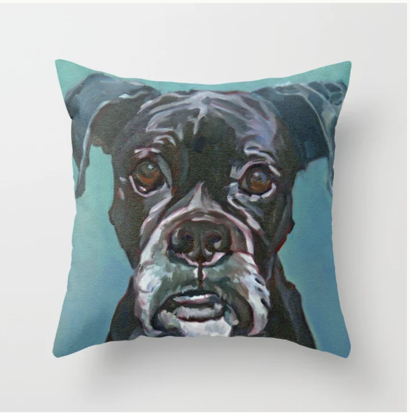 Black Boxer Throw Pillow