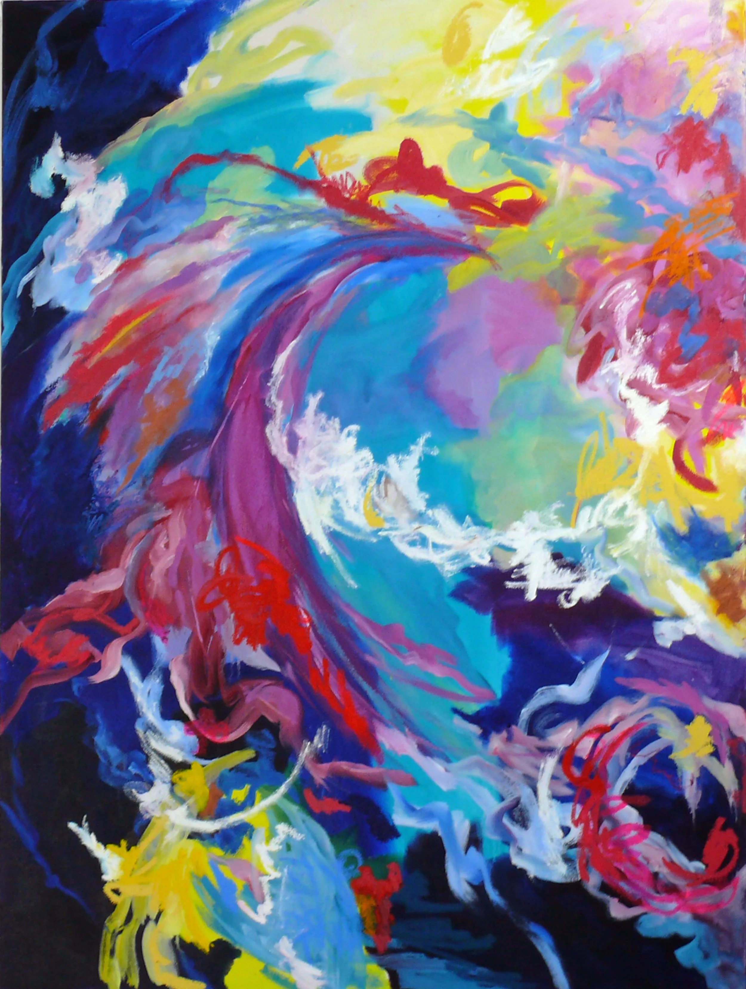 "Vanished" oil and oil stick, gallery wrapped canvas, 36X48" 