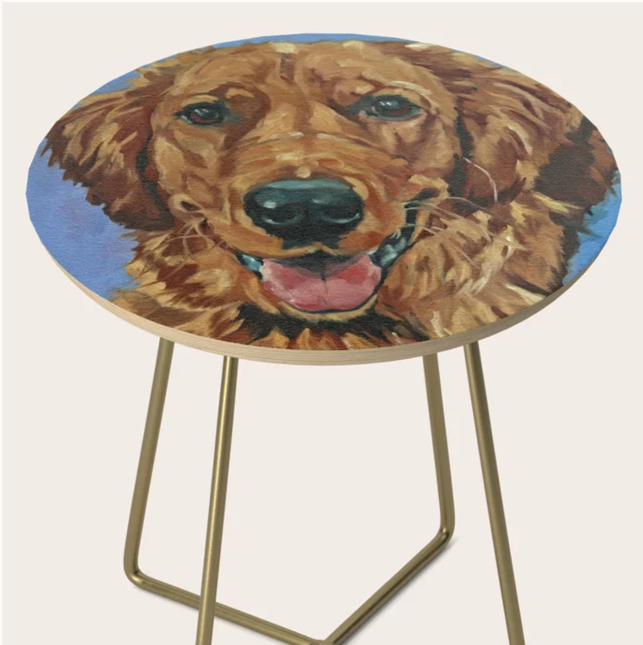 Golden Retriever Side Table