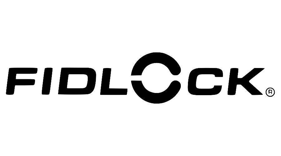 Fidlock logo with stylized, modern font and a circular element integrated into the letter O.