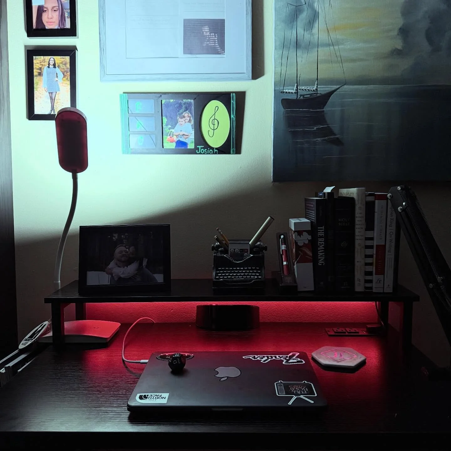 So, I rearranged my office.
My old desk (swipe to the 3rd pic) was a behemoth. It also had a very special place in my heart, as it was designed and hand-made for yours truly by yours truly and yours truly’s brother-in-law (who was the REAL br