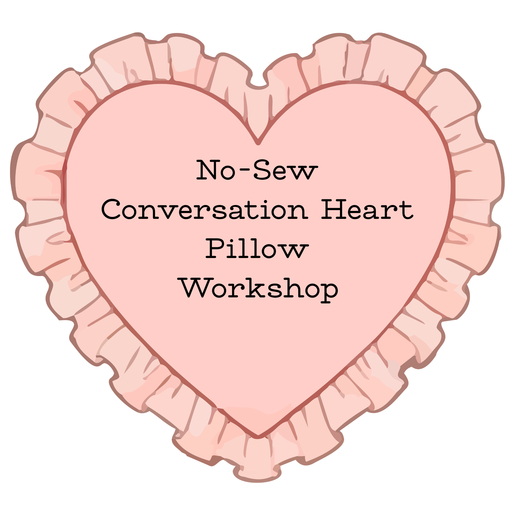 No-Sew Conversation Heart Pillows
