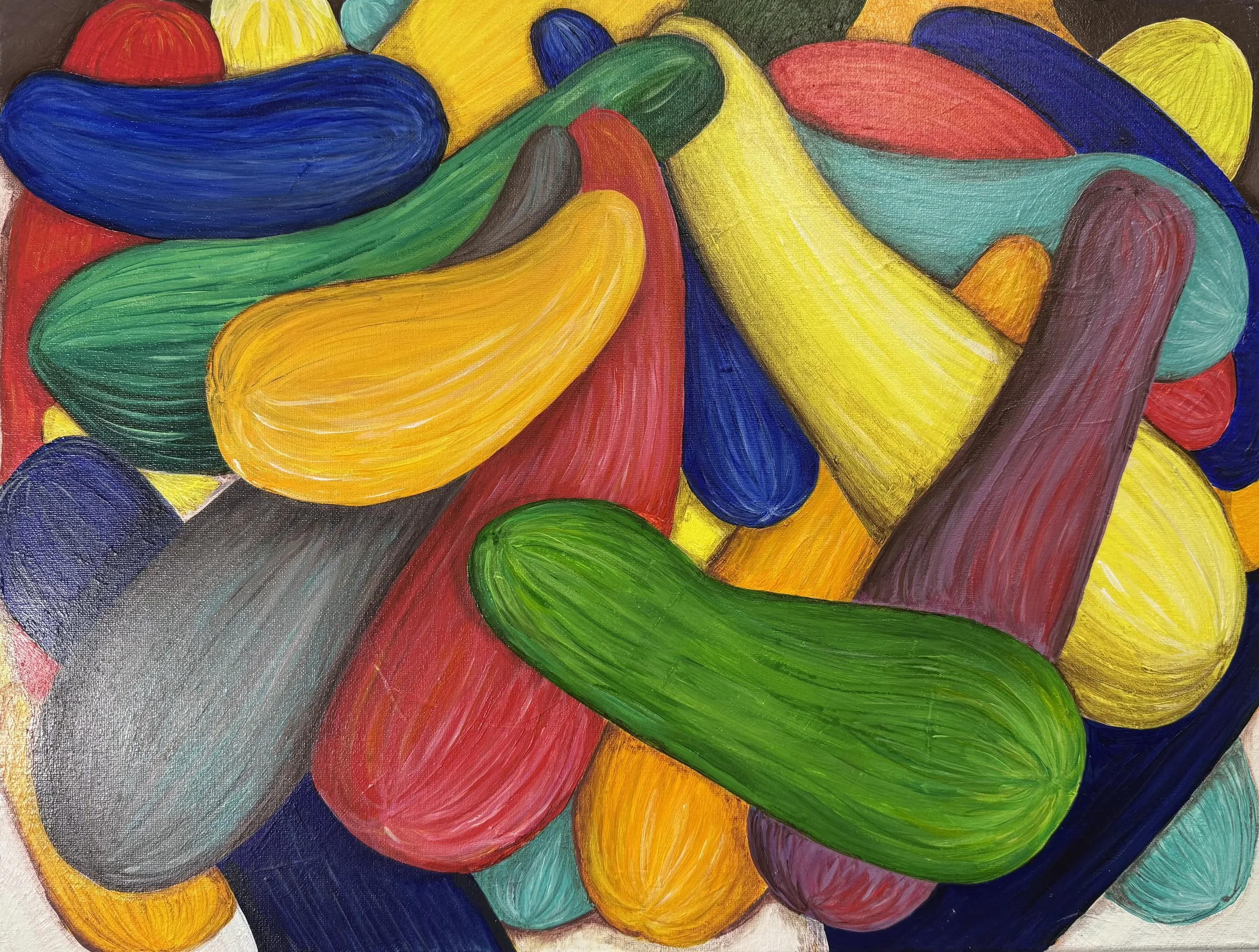 Psychedelic Squash | 18x24 Acrylic
