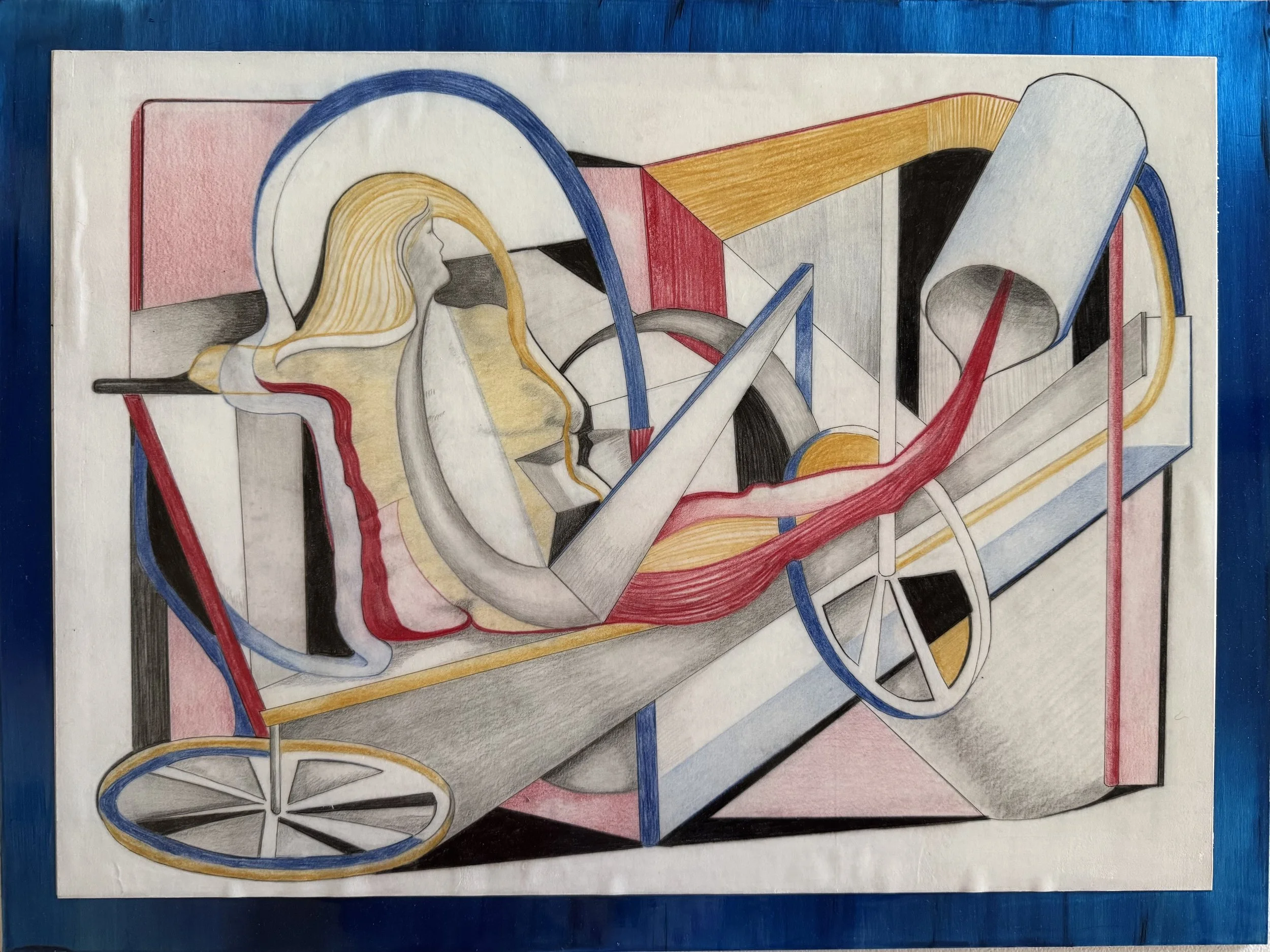 Human Form and Technology Art – Fine Pencil and Mixed Media by Texas Artist MB MacKenzie