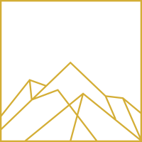 Line drawing of mountain peaks with grid lines