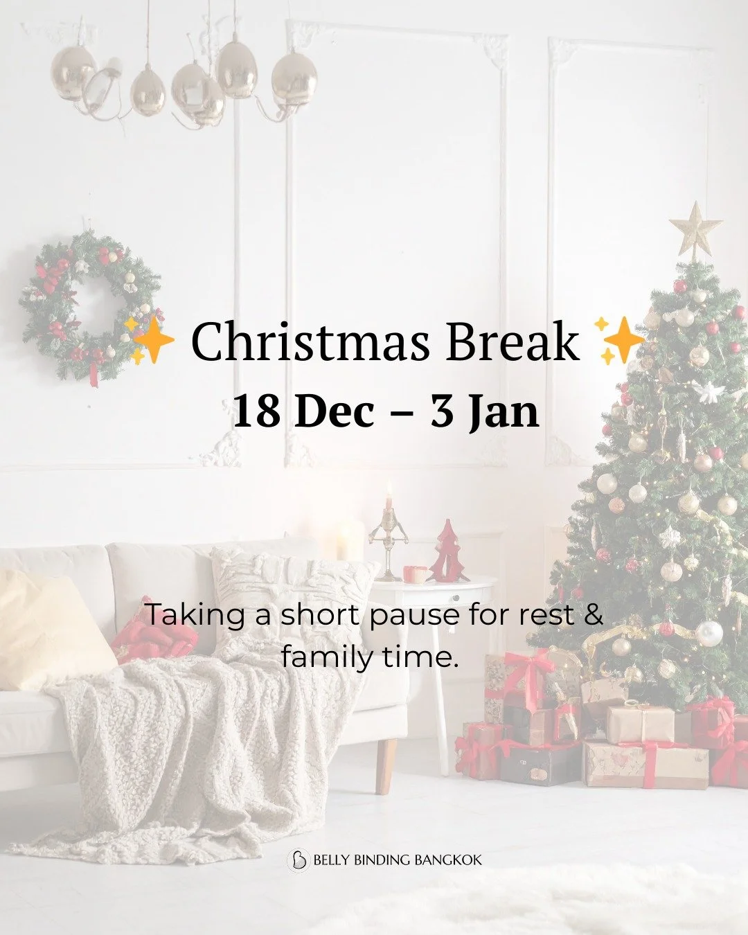 This work is about caring for mothers &mdash; and sometimes, that means remembering to rest too 🤍
Belly Binding Bangkok will be on Christmas break from 18 Dec &ndash; 3 Jan 2026.

Thank you for such a meaningful year.
I&rsquo;ll be back soon to supp