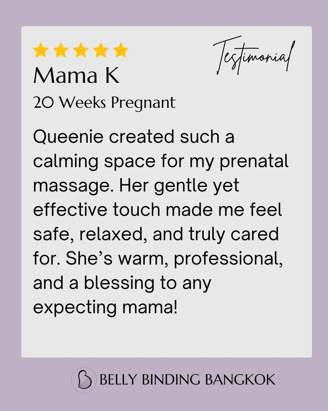 So grateful for the moms who trust me with their prenatal care 🤍
Gentle, safe massage to support your changing body &mdash; right at home.

📩 DM your due date to book.

#bellybindingbangkok #prenatalmassage #bumptobaby #postpartumcare #bkkmoms