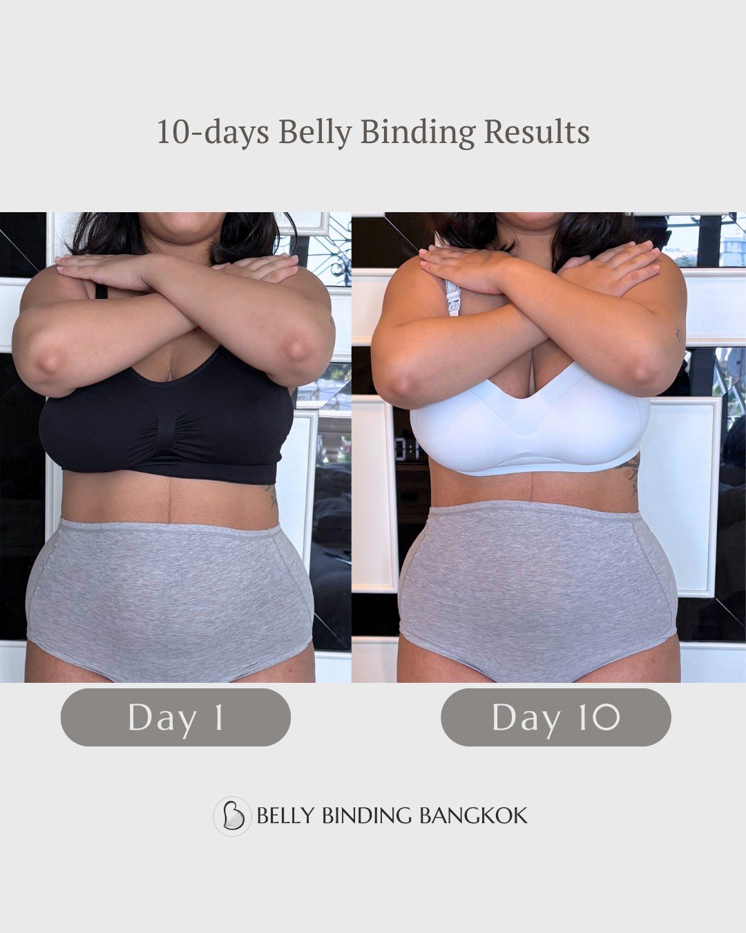 Waist: 102 &rarr; 93 cm
Diastasis recti: 3 &rarr; 1 finger
Less bloating. Better posture. Stronger core support.

Her favorite result?
She can fit into her pre-pregnancy underwear again ✨

Gentle support. Real recovery.
Supporting you from bump to ba