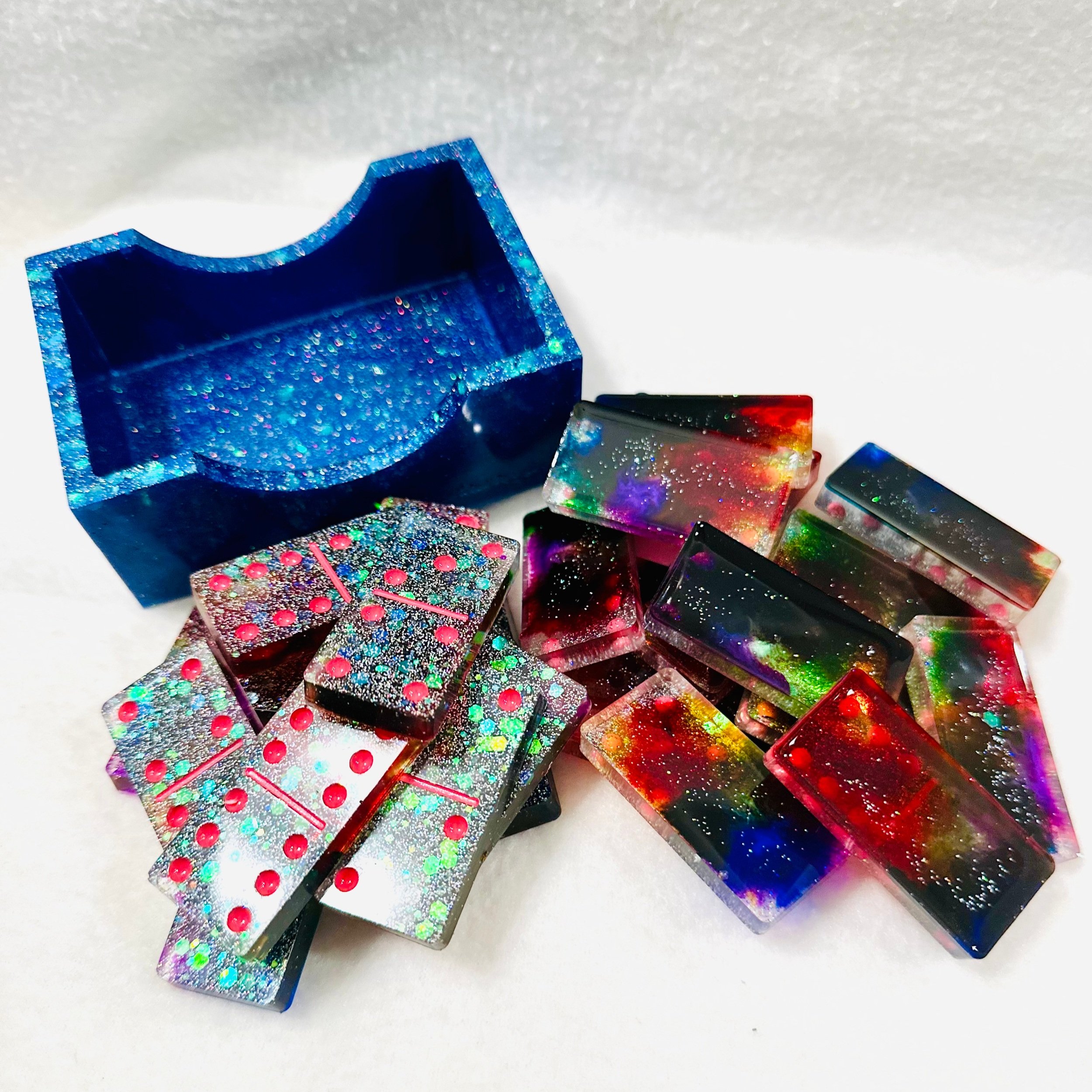 Custom Order Resin Dominos + Case