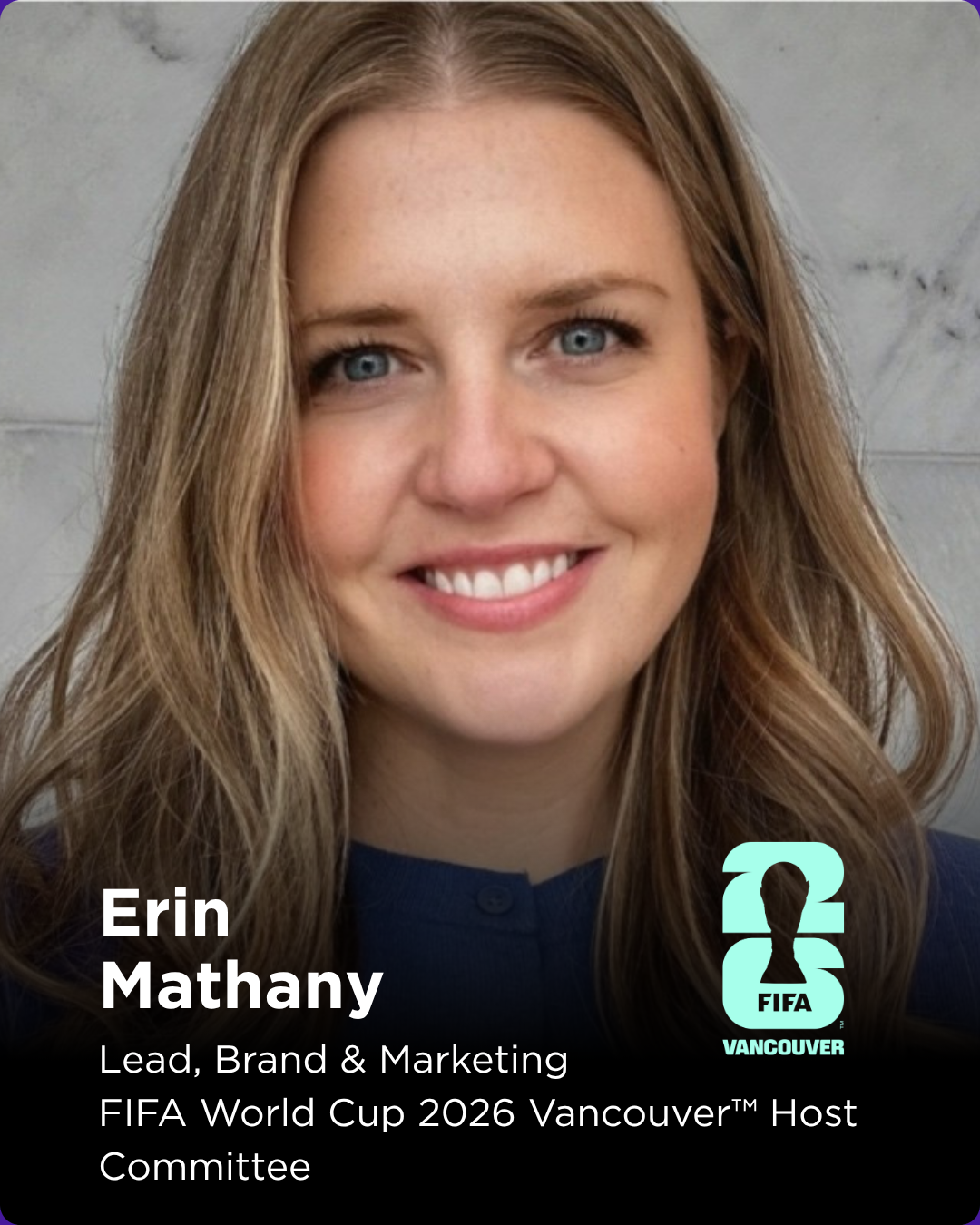 Erin Mathany is a sport business executive with over 15 years of experience leading brand, marketing, and commercial rights strategy across national and international sport organizations. Named one of Canada’s “5 to Watch” in the sport industry, she 