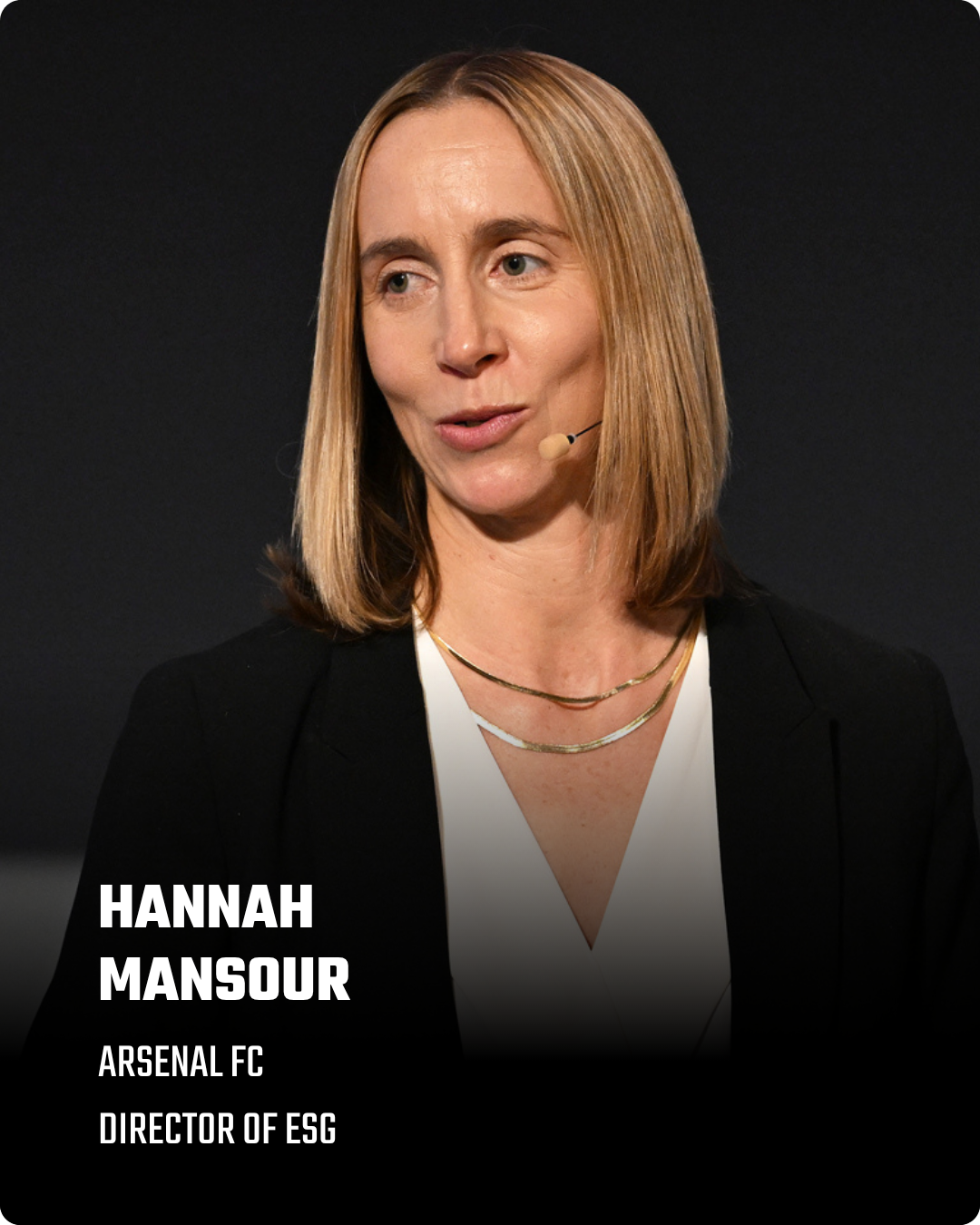 As Arsenal’s first Director of ESG, Hannah Mansour embedded environmental purpose into club governance, helping Arsenal become the first football club globally to secure SBTi approval for its net-zero target. By linking climate commitments with procu