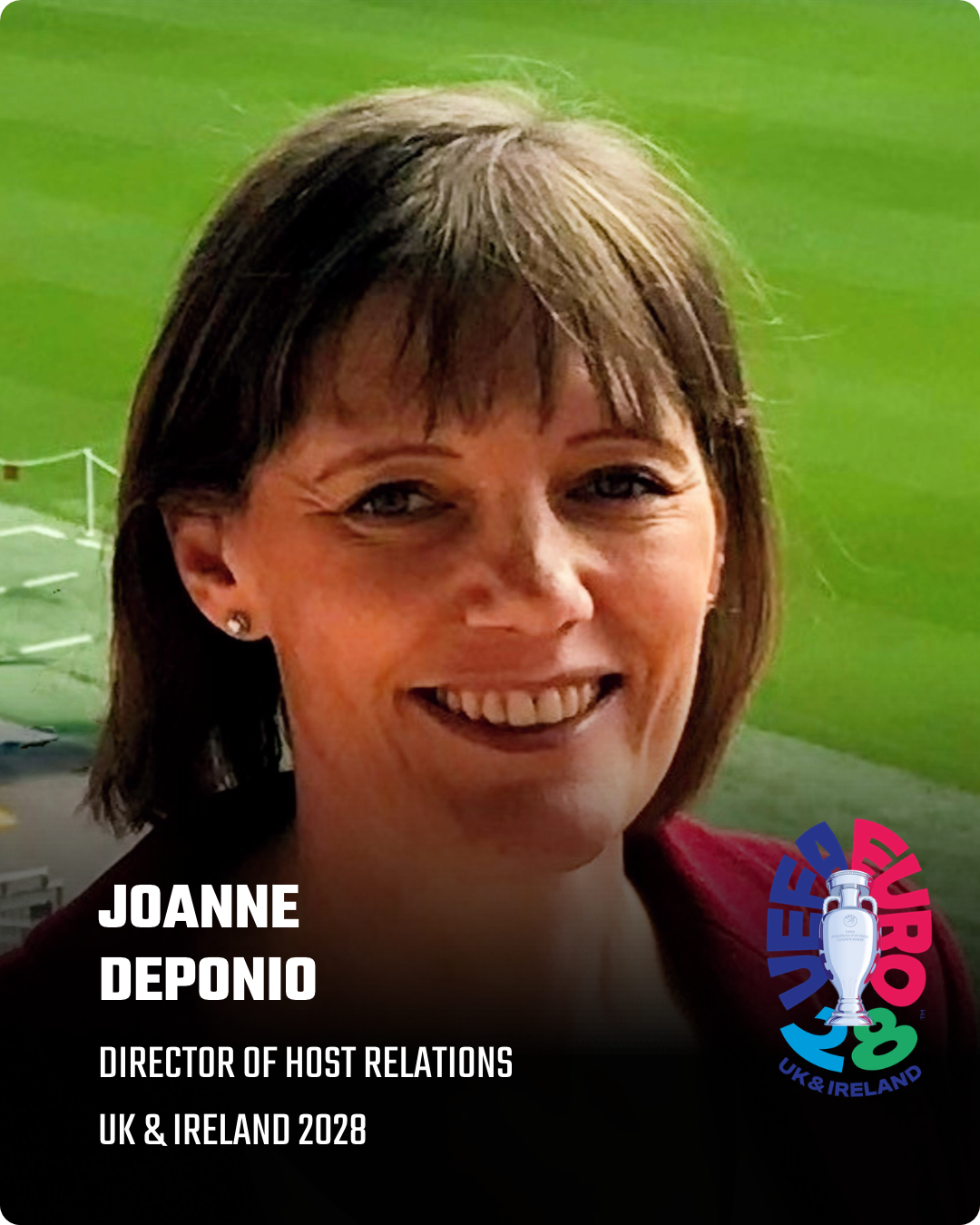 Joanne is the Director of Host Relations for UK & Ireland 2028, the Local Organising Company for UEFA EURO 2028. Following her role as General Manager for the bid, Joanne leads the delivery of Host Relations in this unique partnership of five footbal